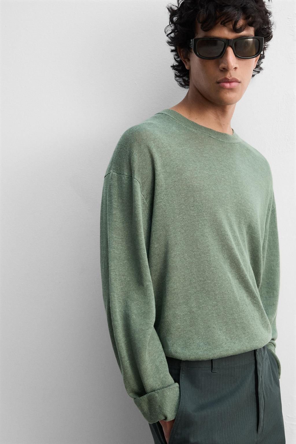 LIGHTWEIGHT 100% LINEN SWEATER - Zara фото 5