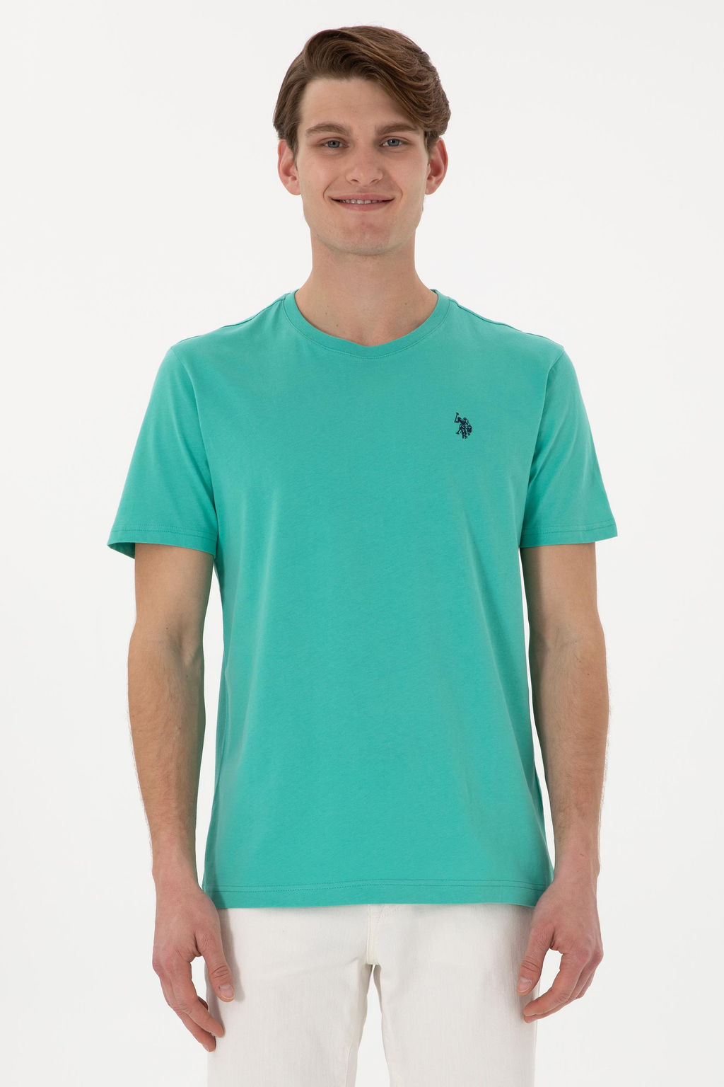 Erkek Regular Fit Bisiklet Yaka Mint Basic Ti__rt Sepette S_rpriz _ndirim