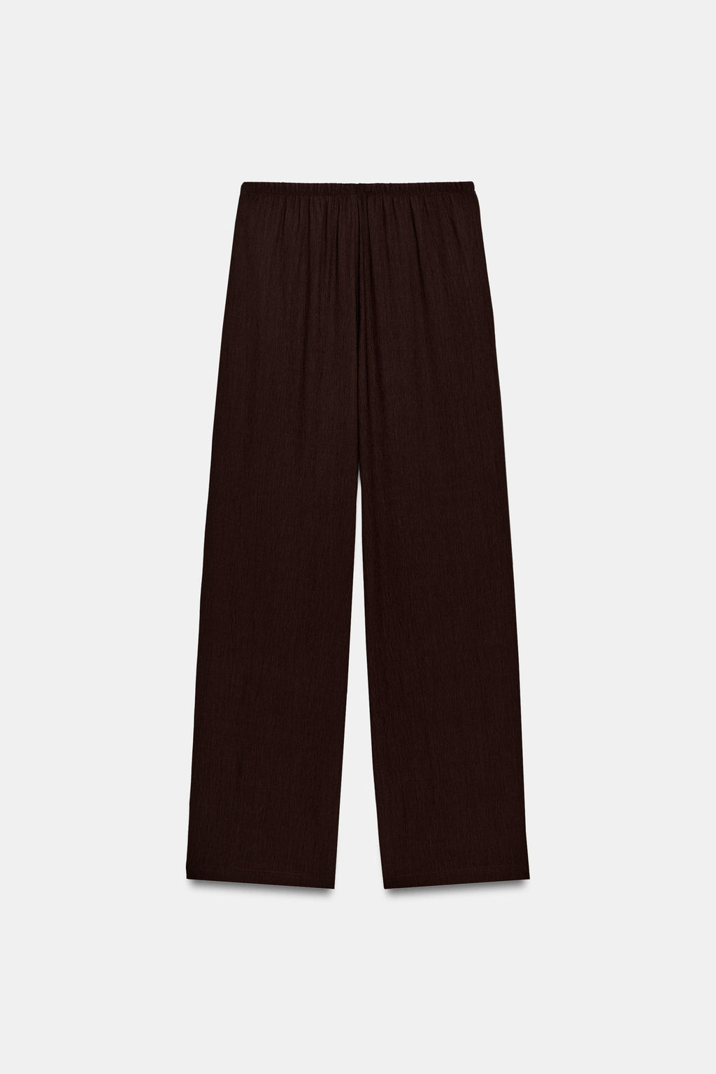 PANTAL?N FLUIDO RECTO / Marr?n oscuro