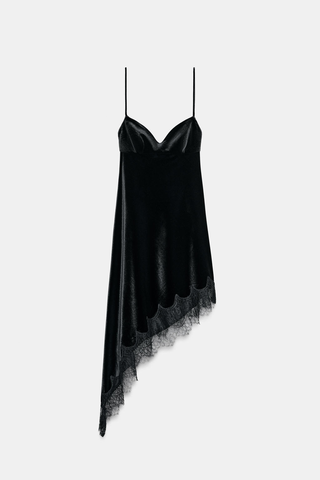VELVET LACE MIDI DRESS - Zara фото 6