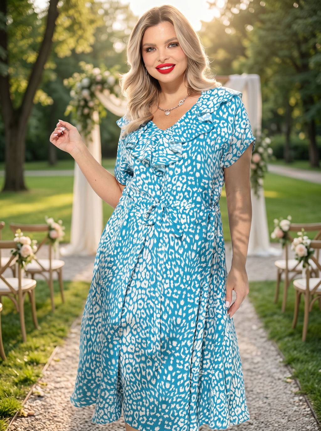 Платье вискозное с принтом - Dora фото 57