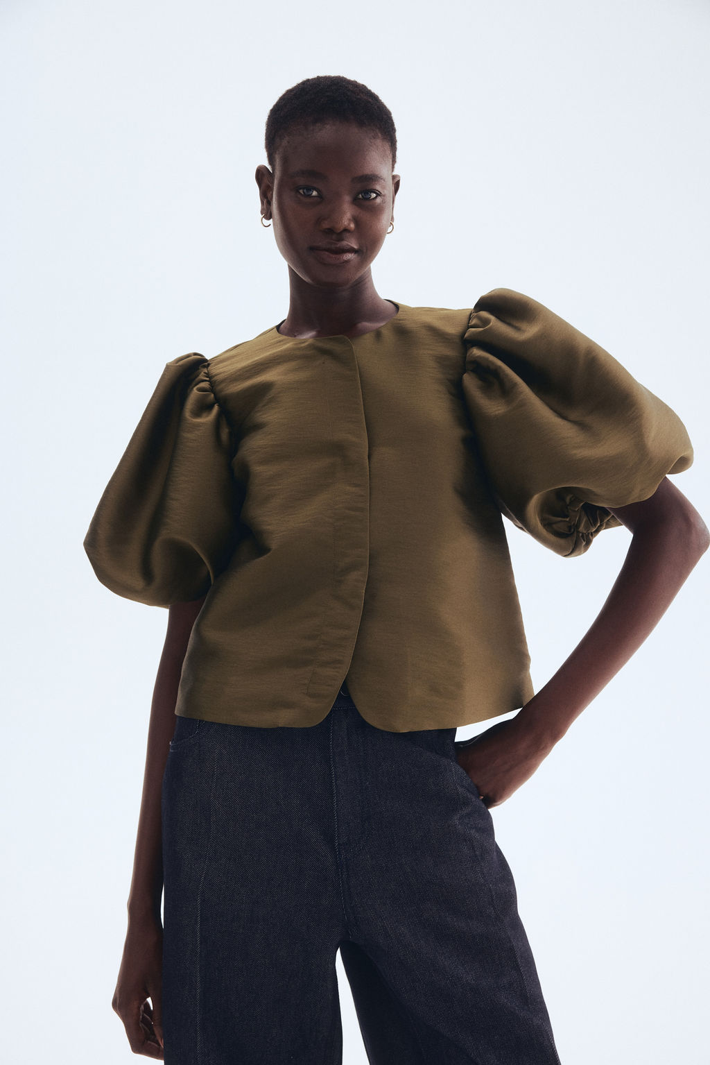 Blusa con mangas globo - H&m фото 5