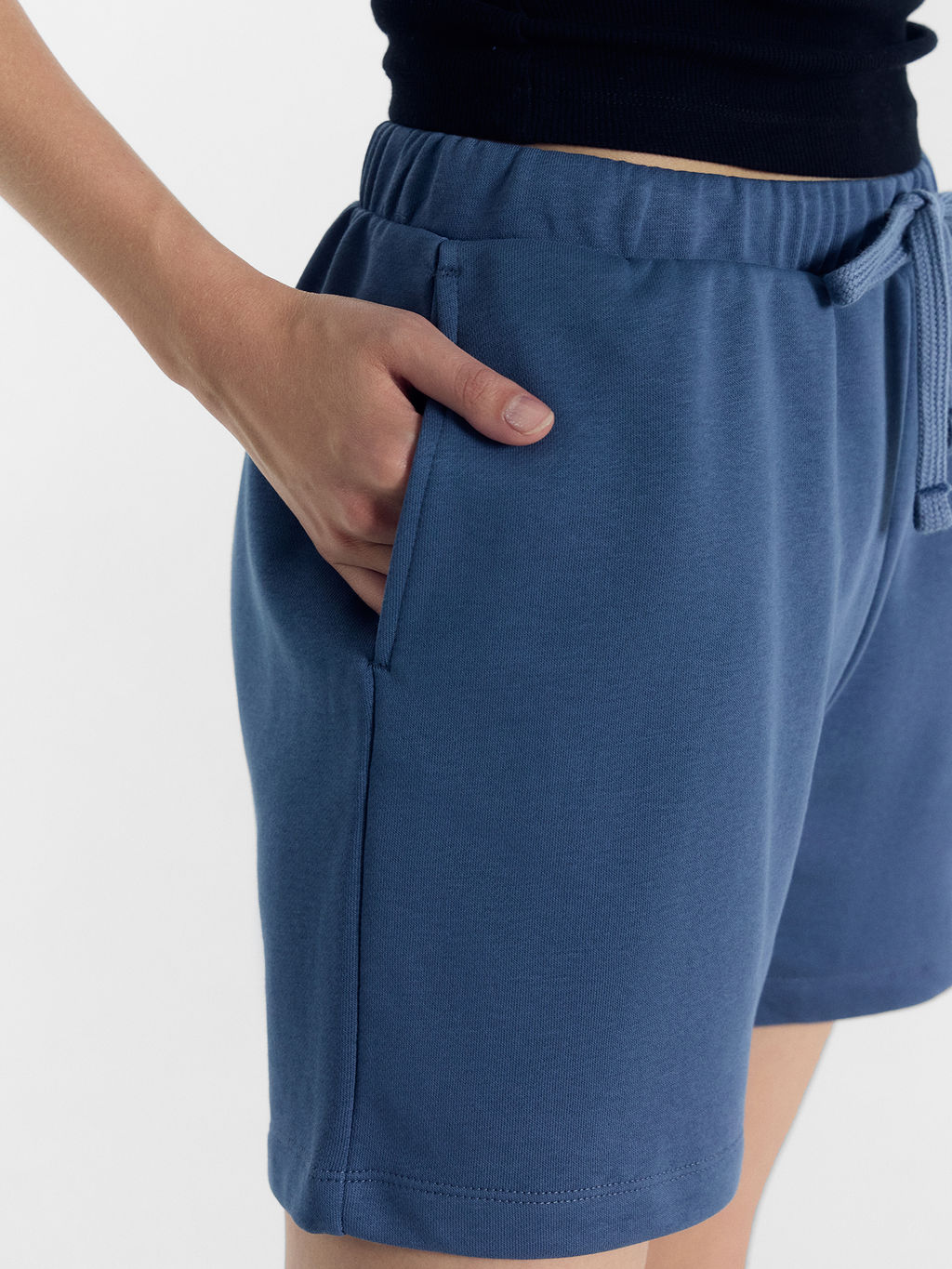 Шорты женские мини в синем цвете деним 332311 - Mark formelle фото 5