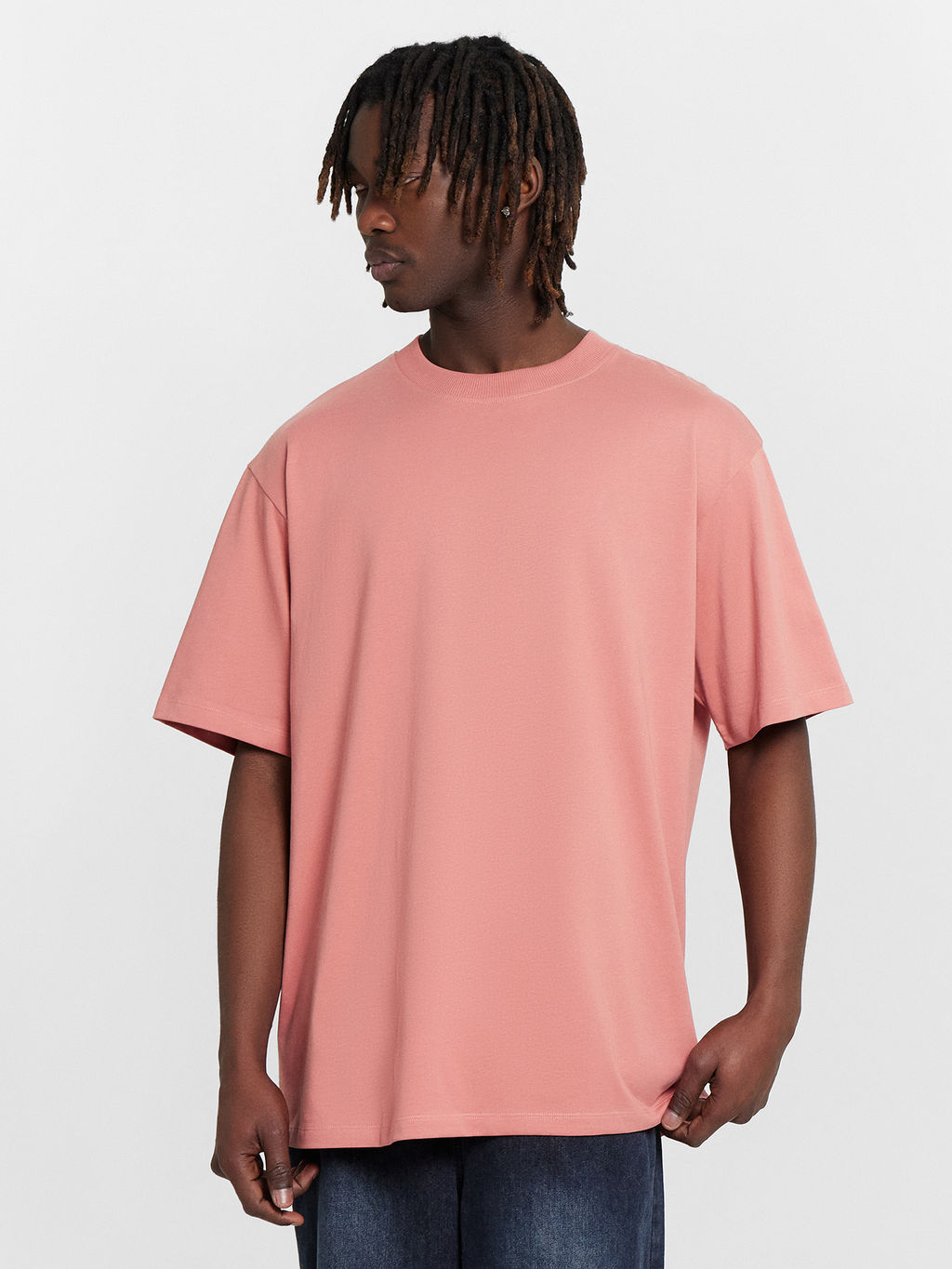 Футболка мужская розовая оверсайз св.терракотовый 111846