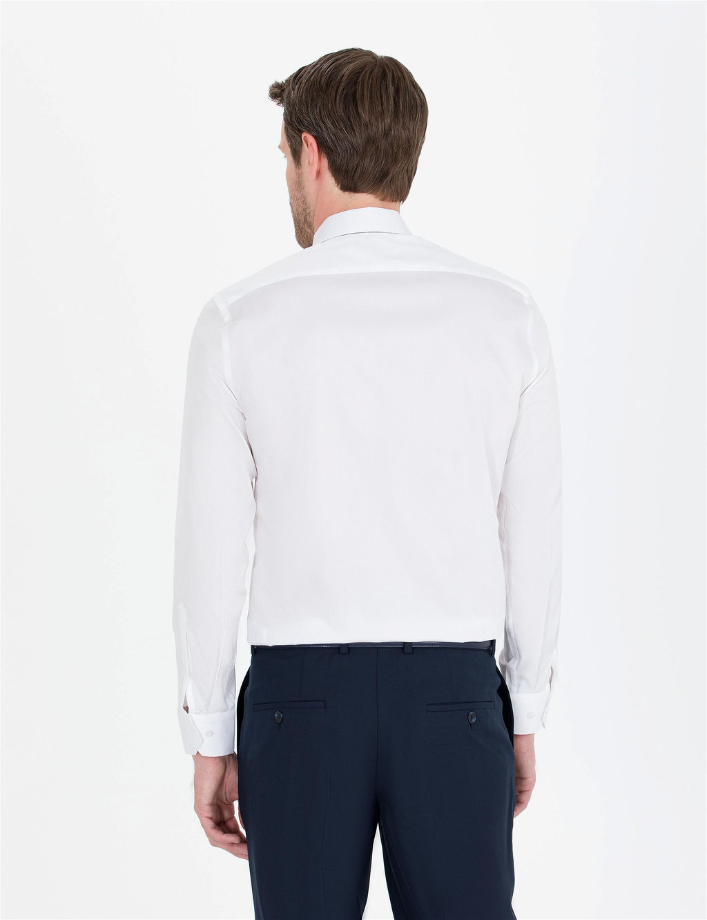 Beyaz Slim Fit Uzun Kollu Klasik G_mlek - Pierre cardin фото 5