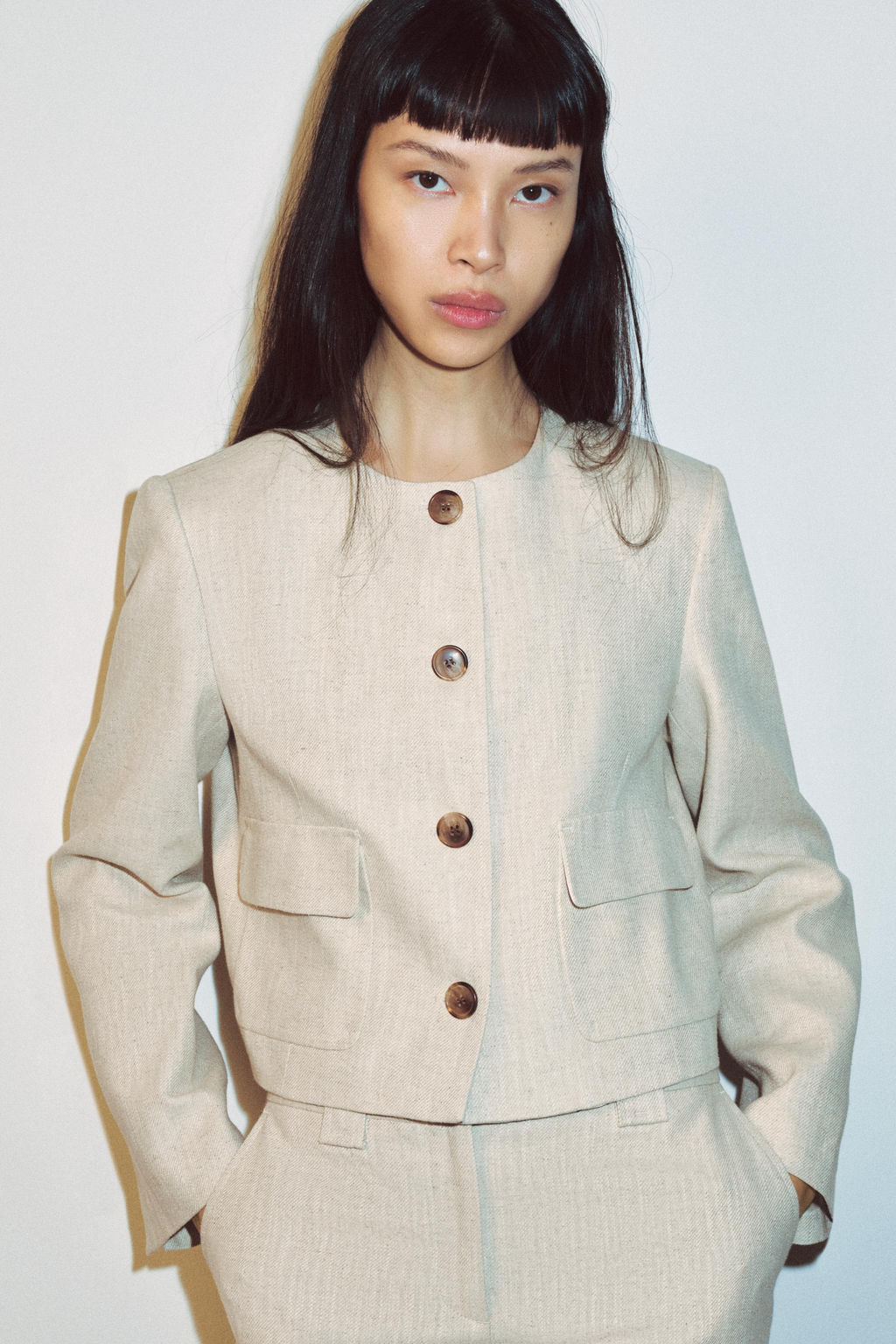 BLAZER TEJIDO R?STICO / Beige claro - Zara фото 11