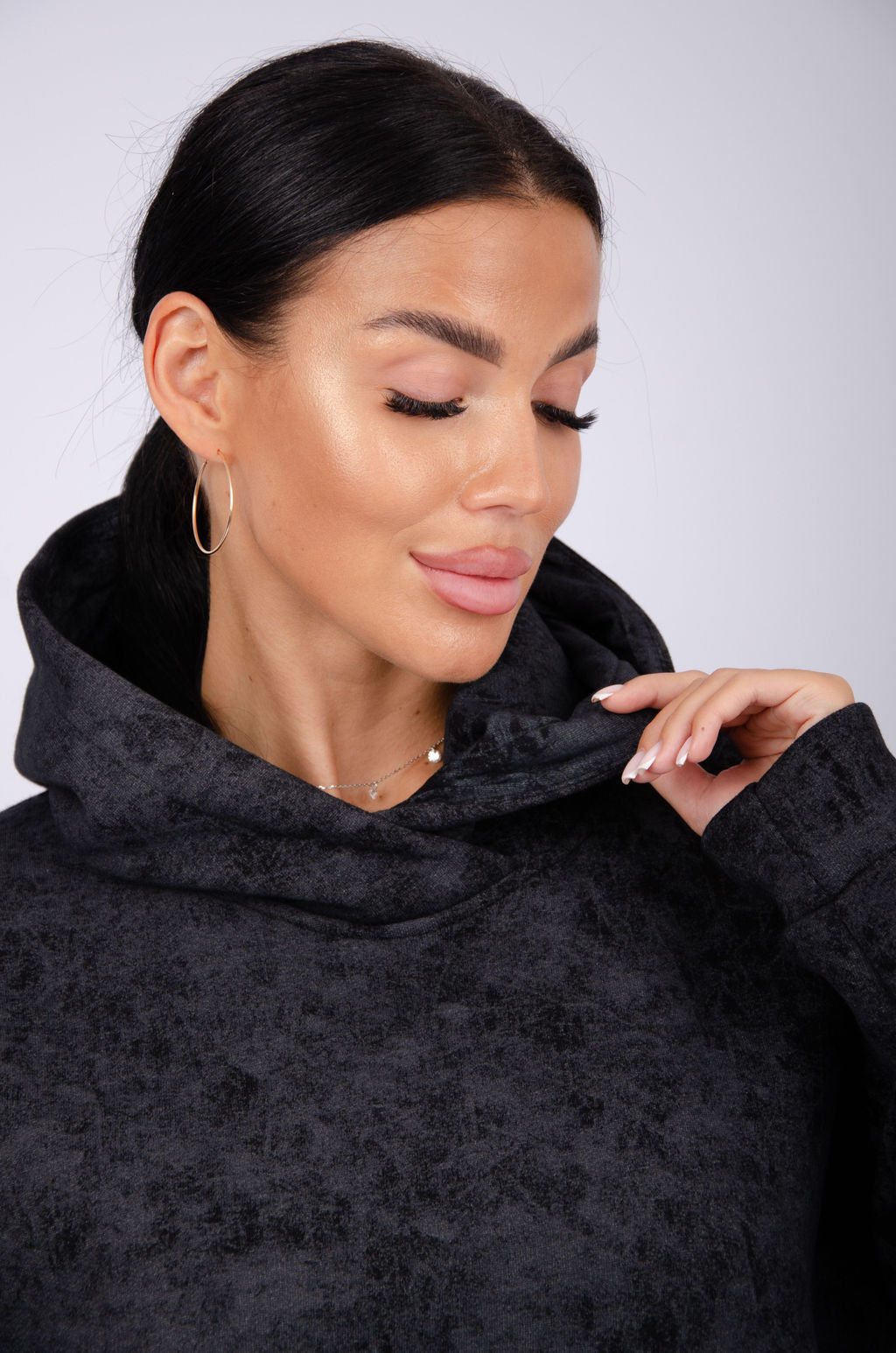 Костюм Винтаж чёрный, футер начес (М) - Малина фото 15