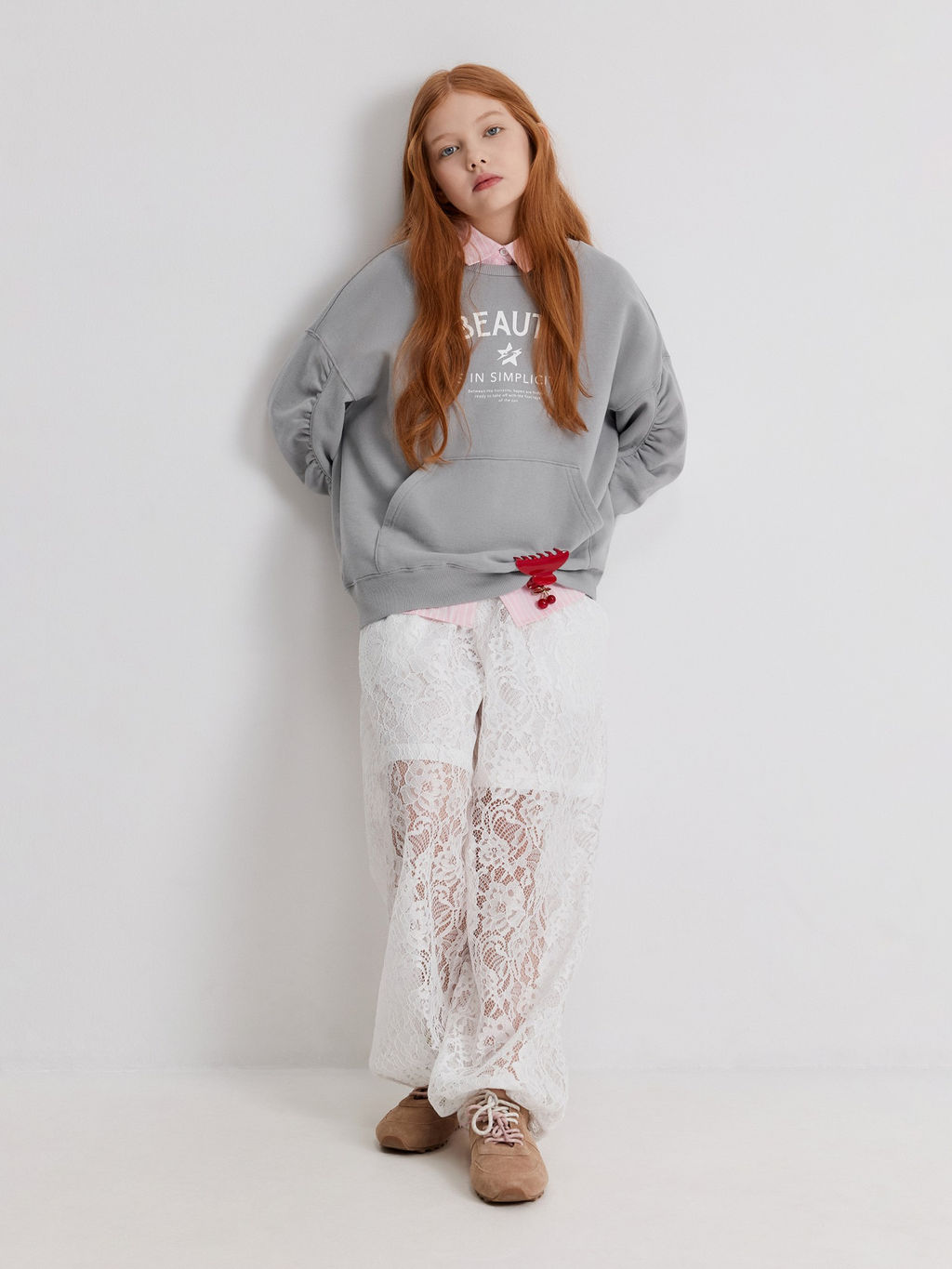 ACOOLA / Брюки детские для девочек Liam белый  фото 8