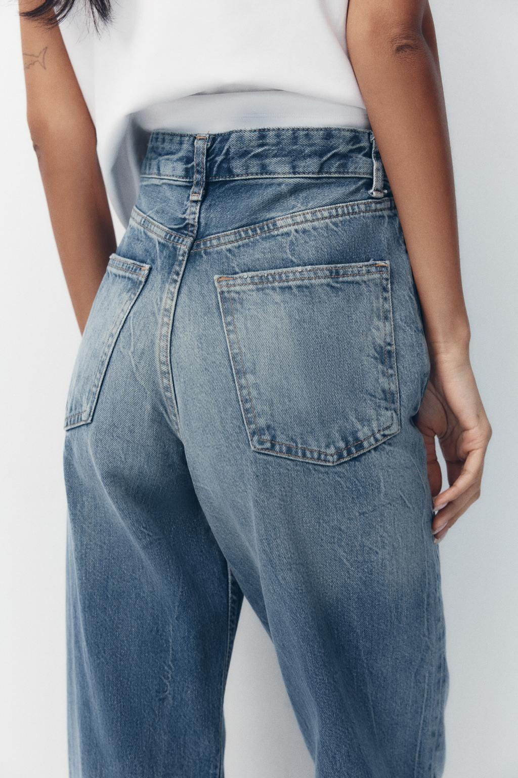 TRF WIDE-LEG HIGH-WAIST JEANS - Zara фото 5