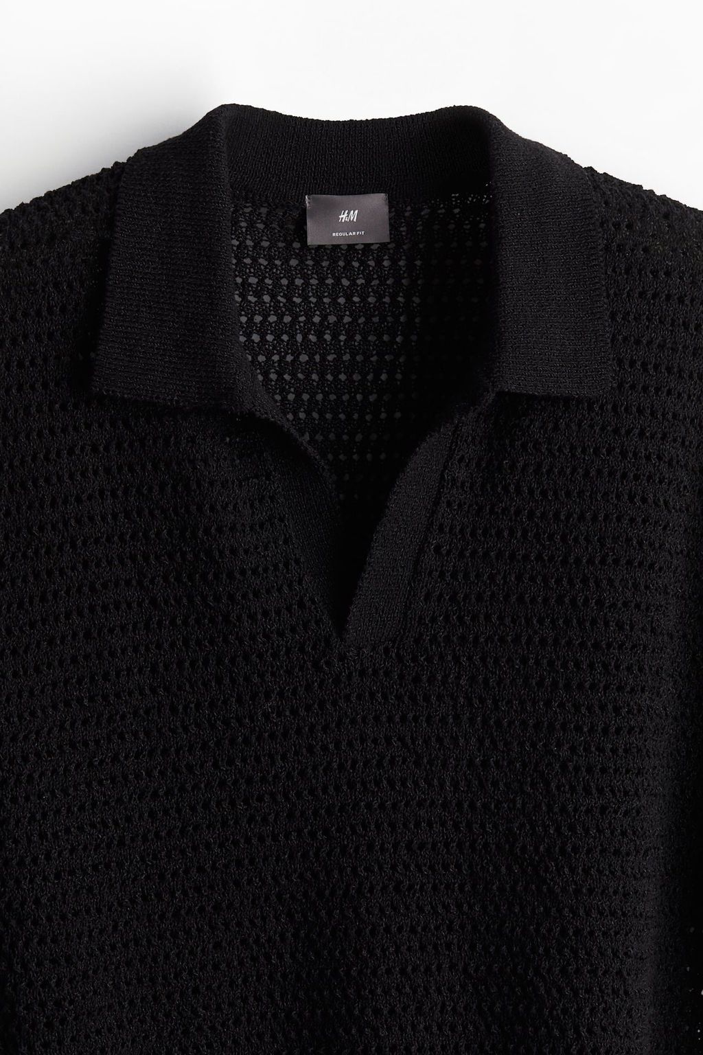 Polo en punto calado Loose Fit - H&m фото 7