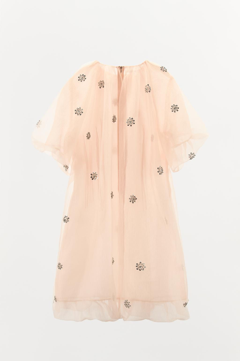 ORGANZA DRESS WITH RHINESTONES - Zara фото 5