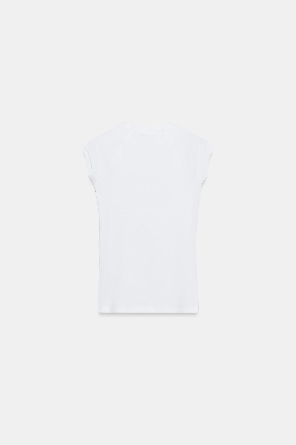 CAMISETA EFECTO LAVADO MANGA RANGL?N / Blanco - Zara фото 7
