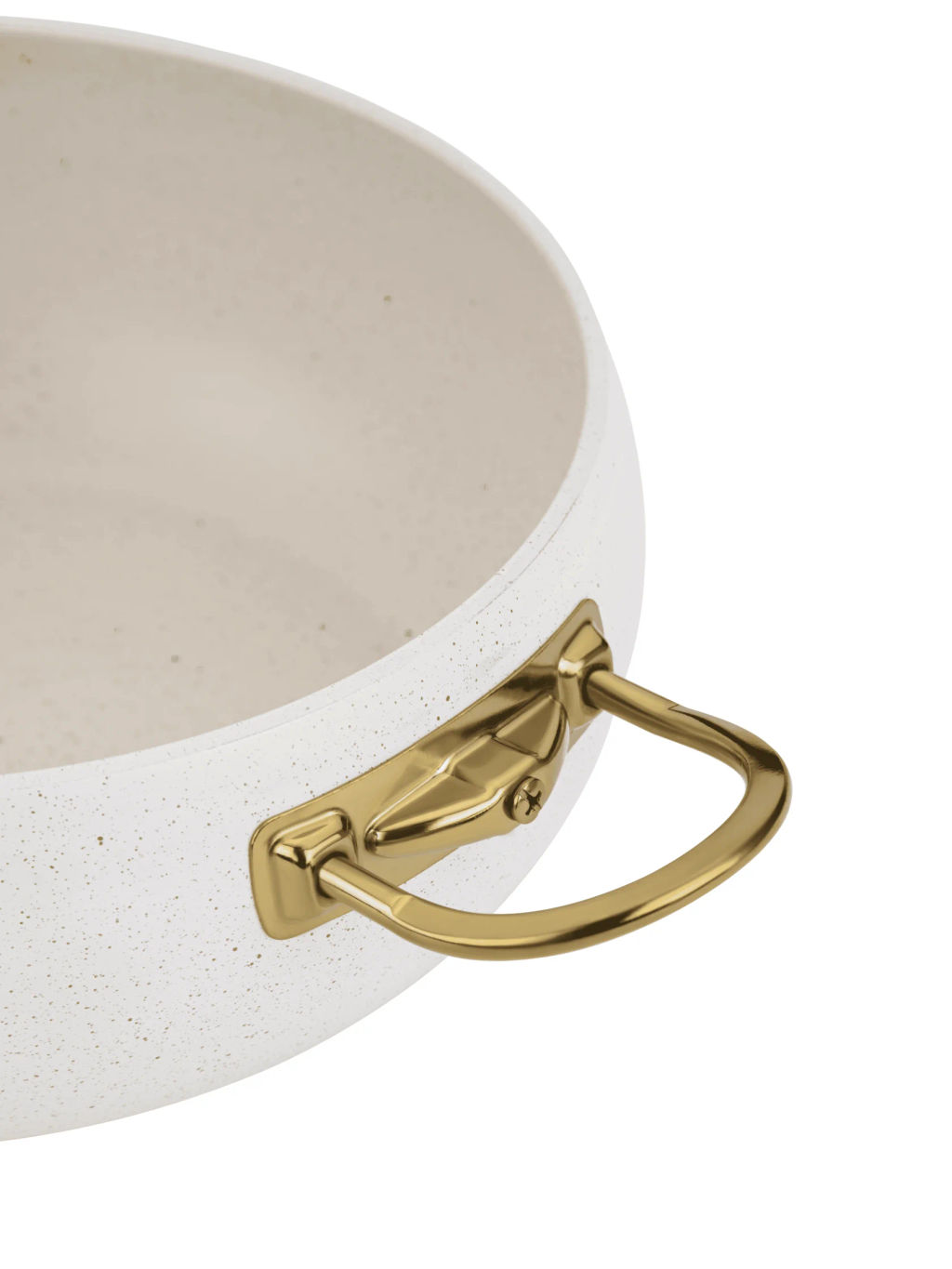 Кастрюля с крышкой стеклянной 22х10 см (3,5 л) с АПП, цв. айвори, арт. 3000-IVR-22