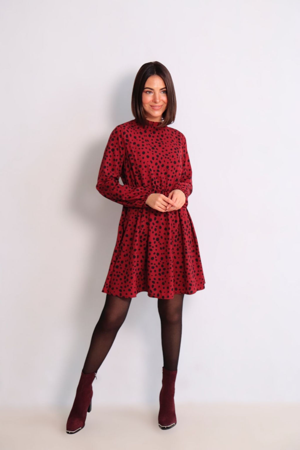 Martichelli Платье красное с принтом  фото 7