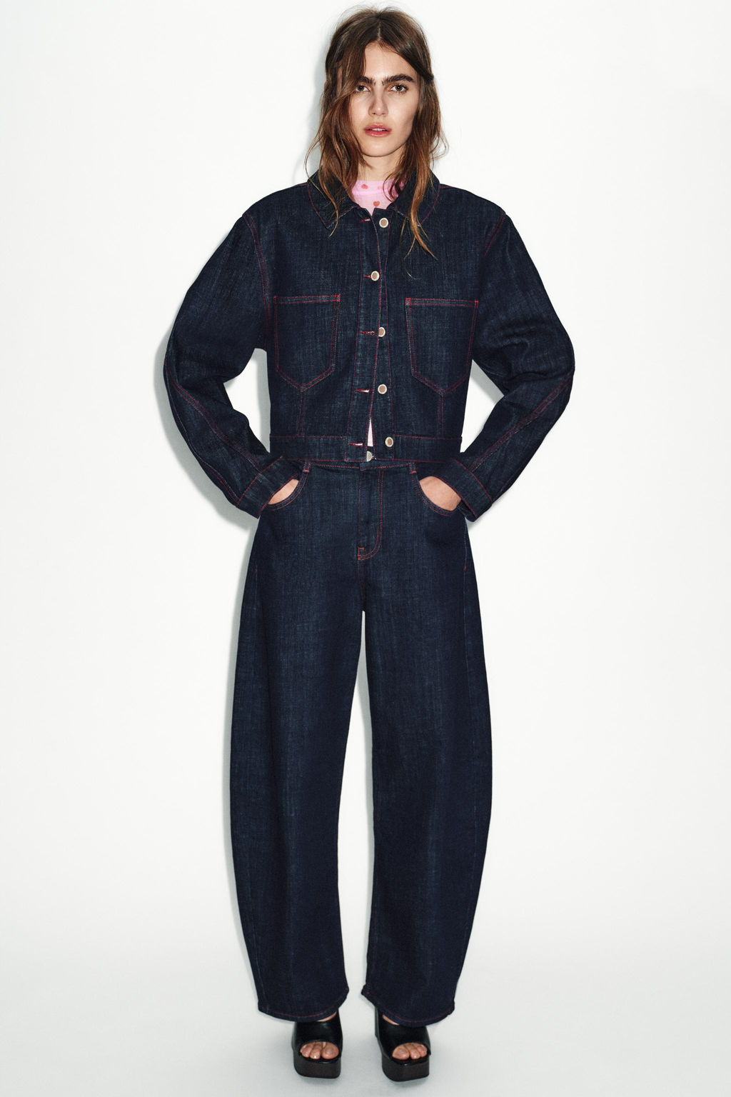 Z1975 HIGH-WAIST BARREL JEANS - Zara фото 9