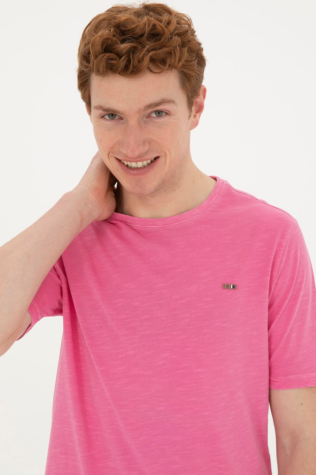 Мужская розовая базовая футболка Неожиданная скидка в корзине - U.s. polo assn фото 9