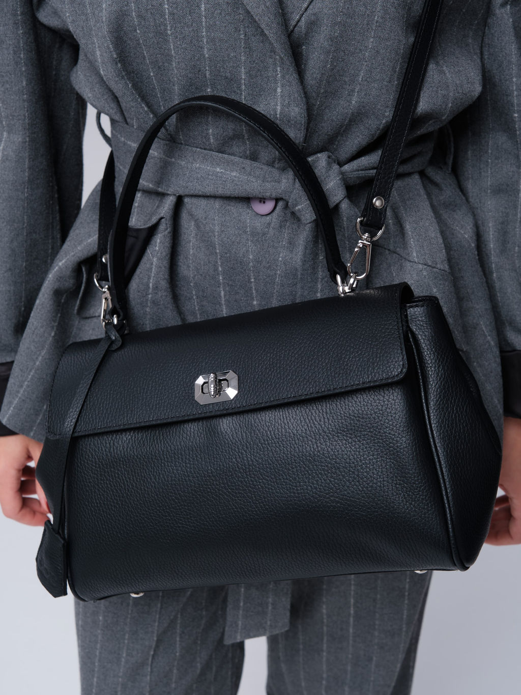 Кожаная сумка Nadi DBR 31356 черный фото 2