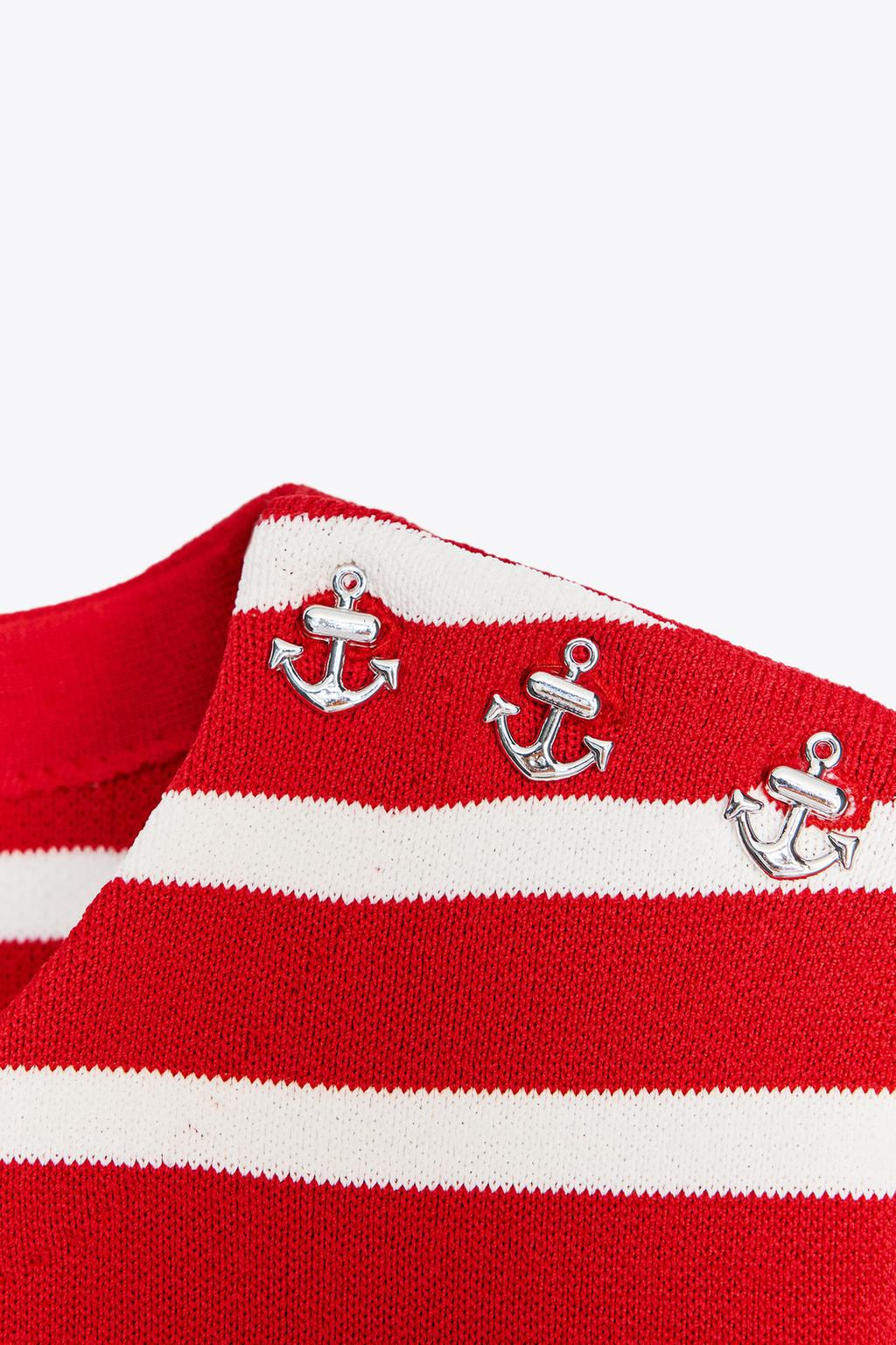 STRIPED KNIT SHORT SLEEVE TOP - Zara фото 6