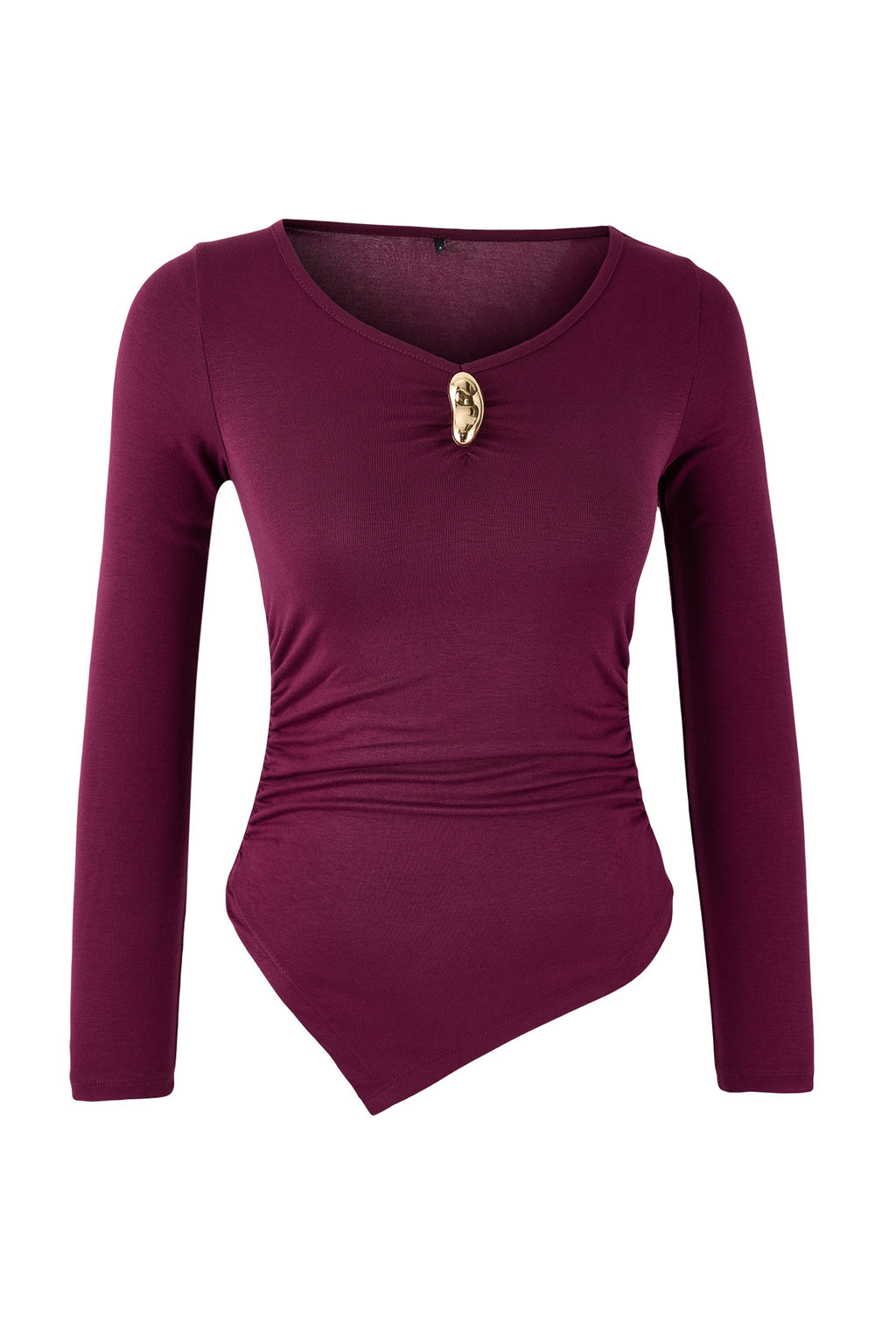 Murdum Fitted/Vucuda Oturan V Yaka Uzun Kollu Esnek Orme Bluz TWOSS26BZ00244