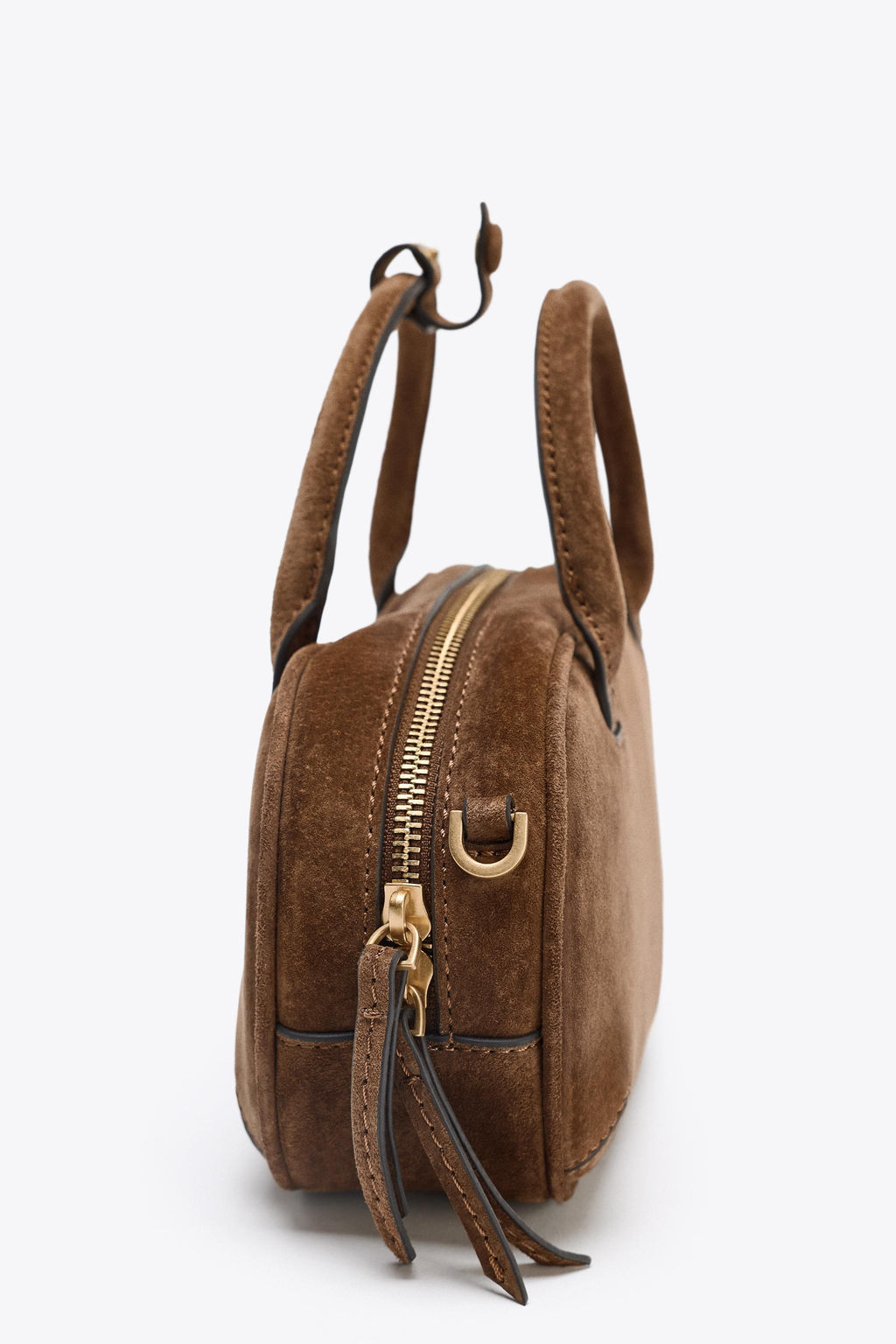 SPLIT SUEDE MINI BAG WITH DOUBLE HANDLE - Zara фото 3