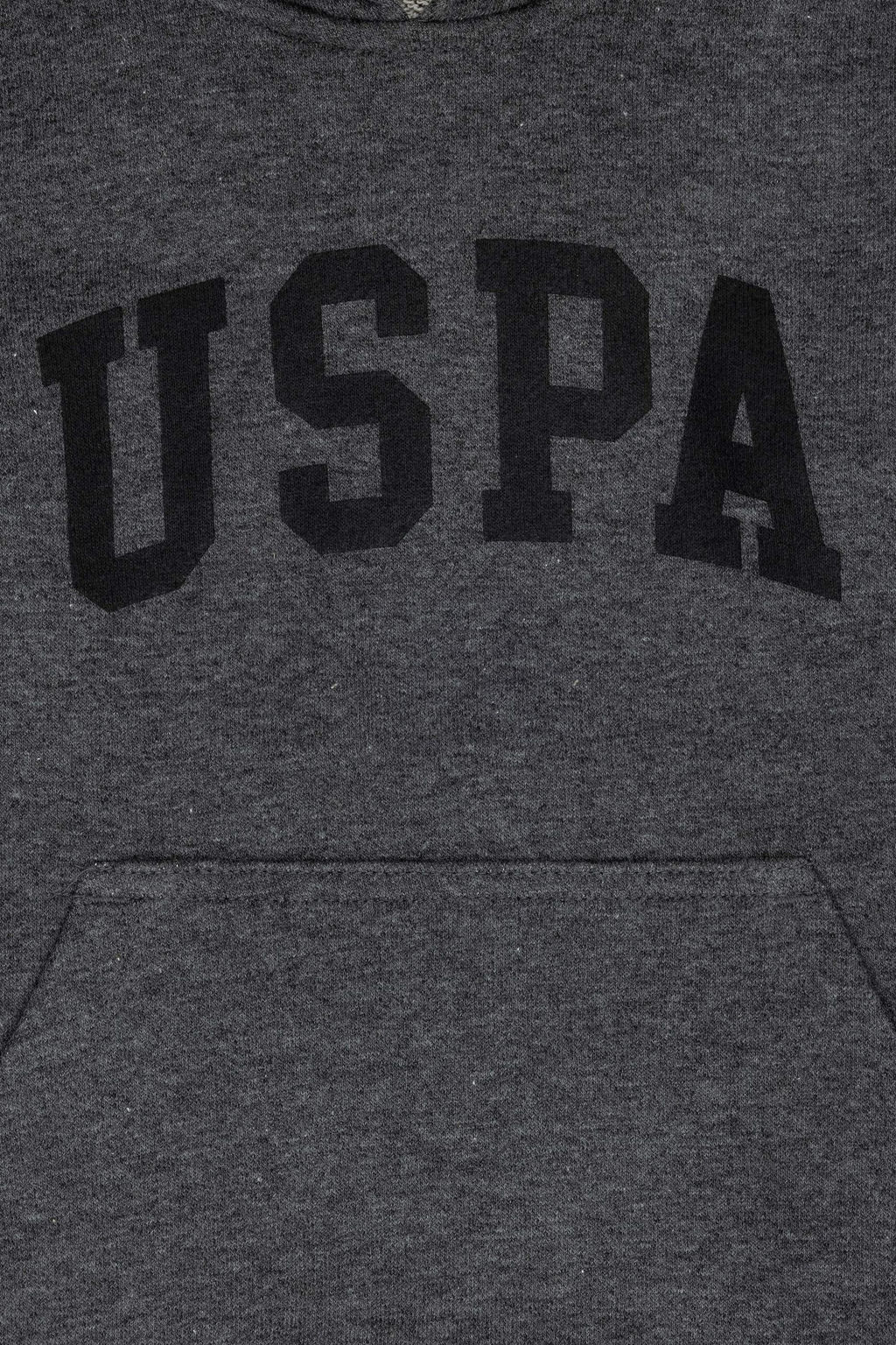 _ocuk Antrasit Melanj Basic Kap__onlu Sweatshirt