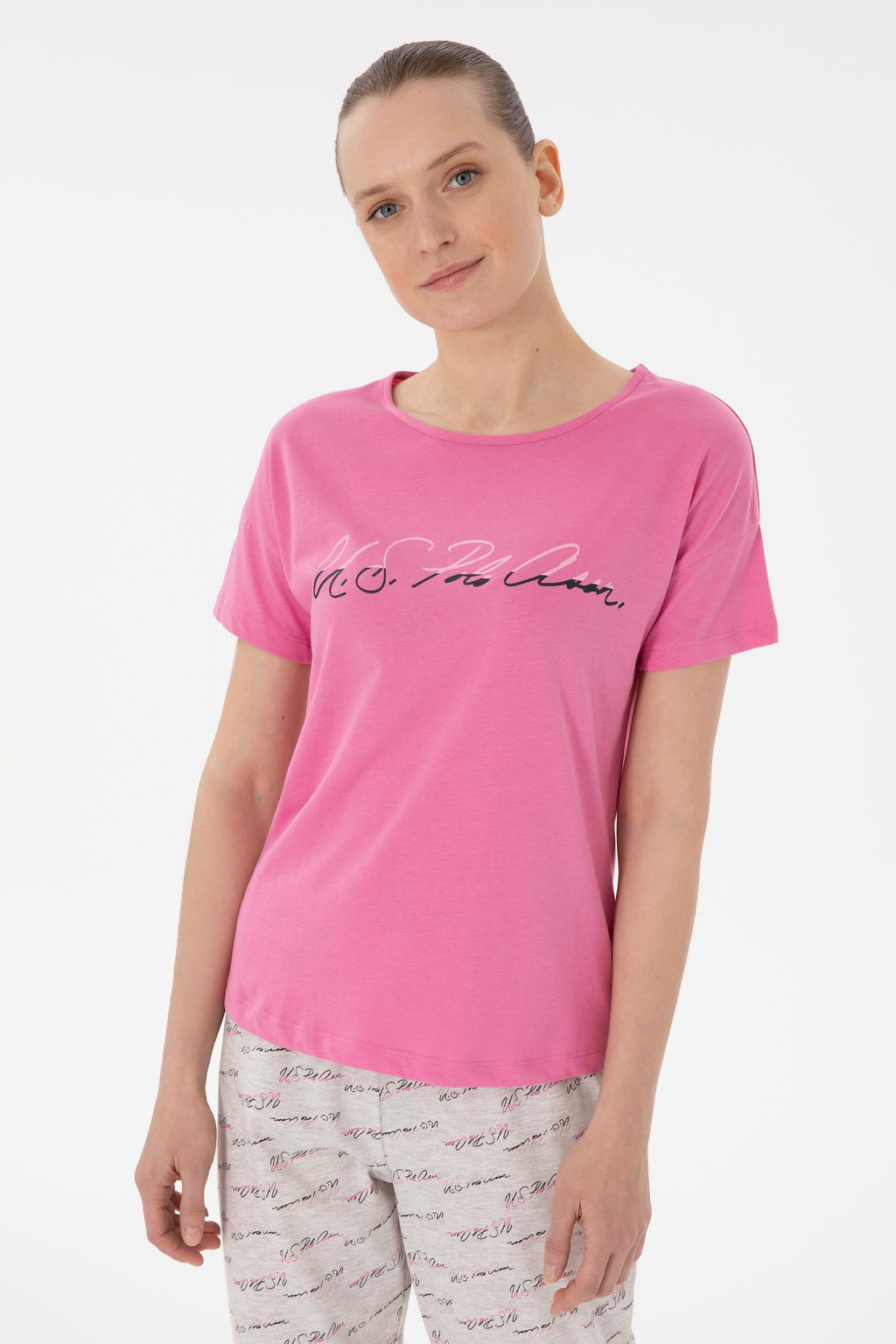 Kad_n Fu_ya Pijama Tak_m_ Sepette S_rpriz _ndirim - U.s. polo assn фото 3