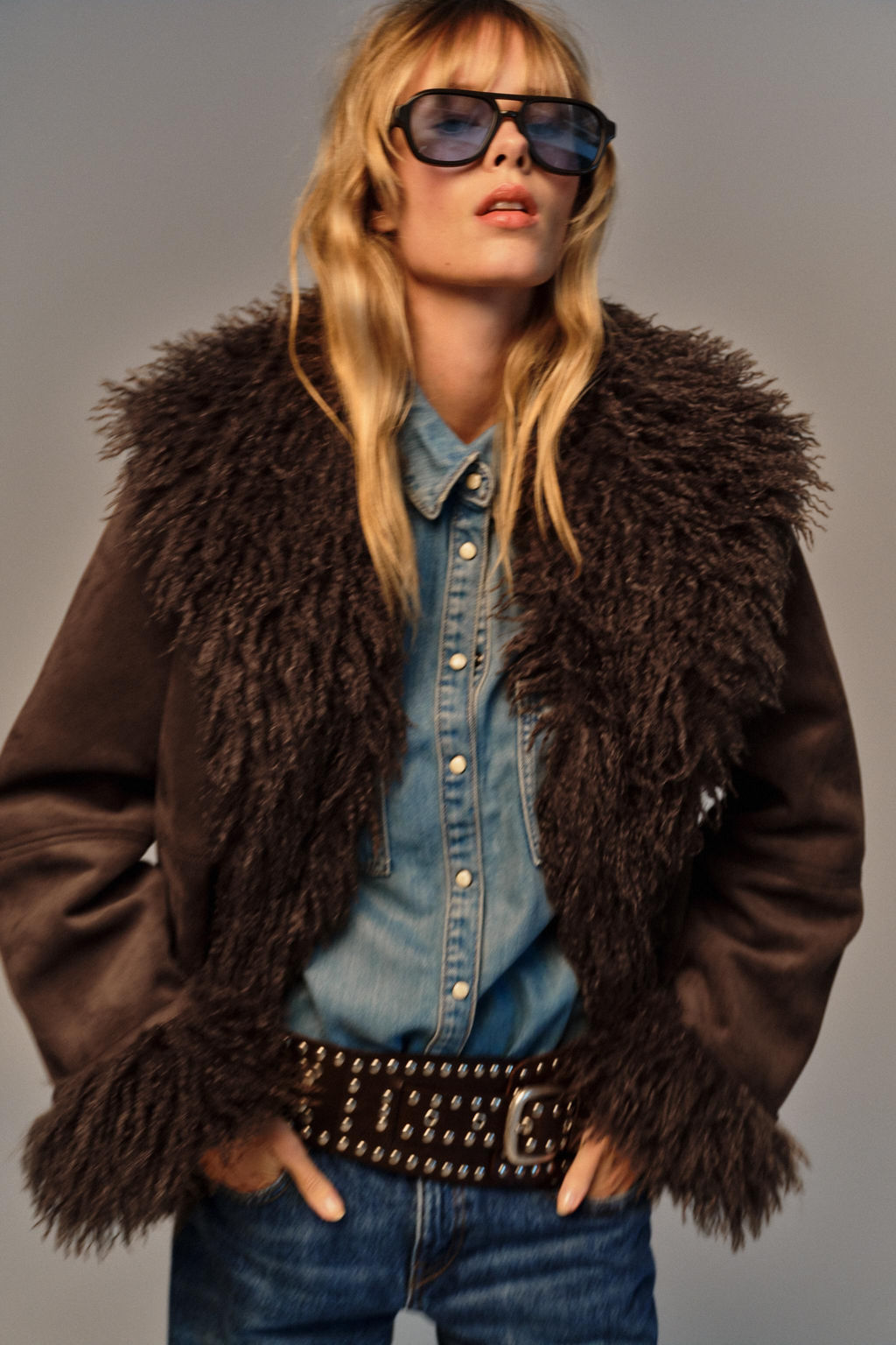 DOUBLE-FACED FAUX FUR JACKET - Zara фото 2