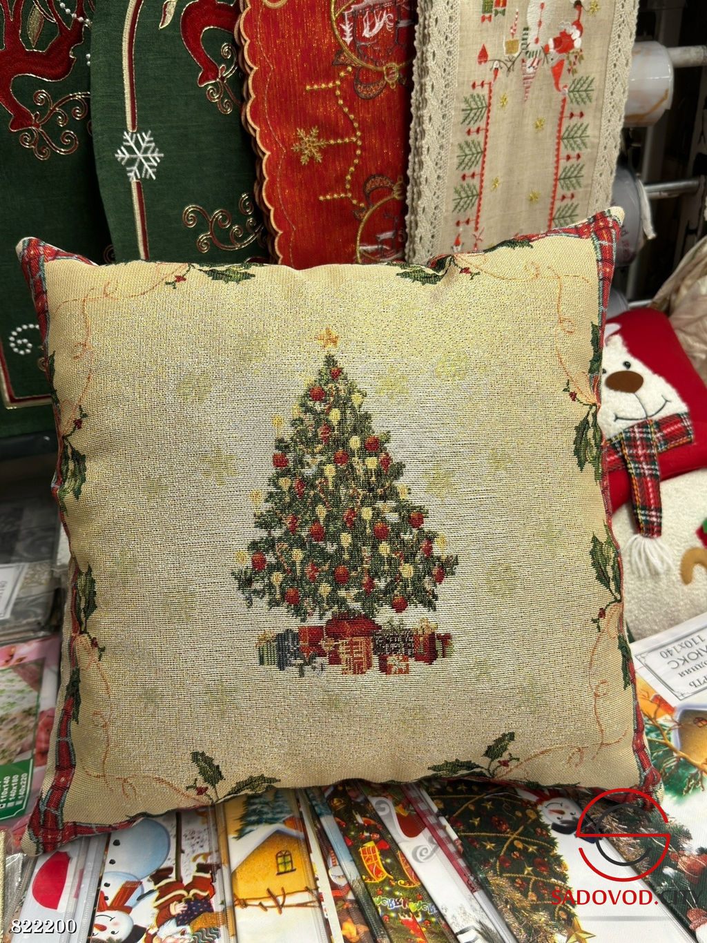 Новогодняя наволочка с рисунком