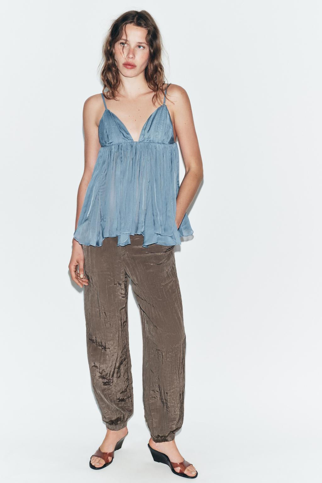 FLOWING STRAPPY TOP - Zara фото 8