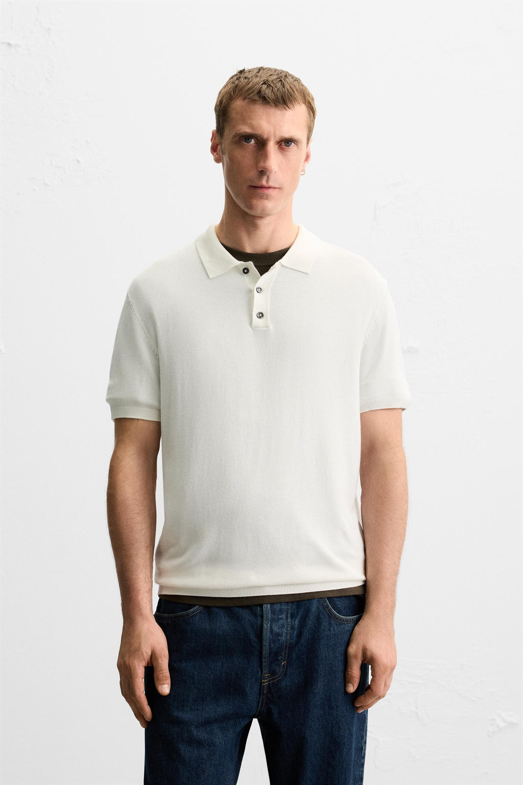 REGULAR FIT KNITTED POLO SHIRT - Zara фото 2