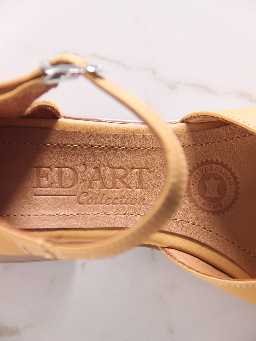 Босоножки EDART 3032.25294 br. Лион тыква+коричневый
