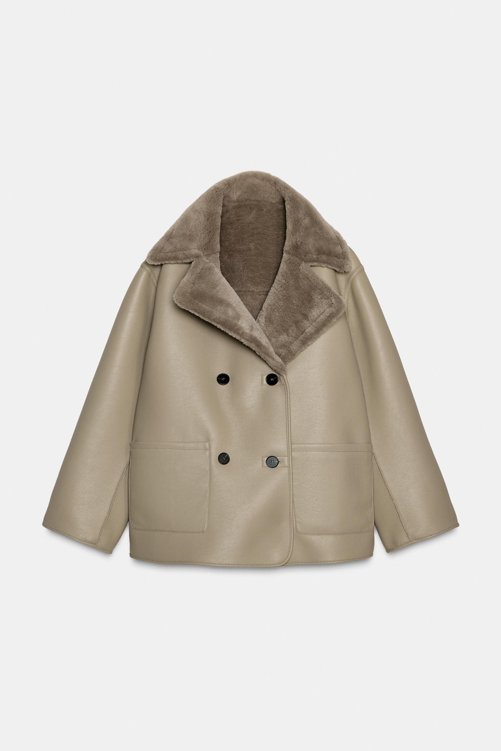 REVERSIBLE DOUBLE-FACED COAT - Zara фото 9