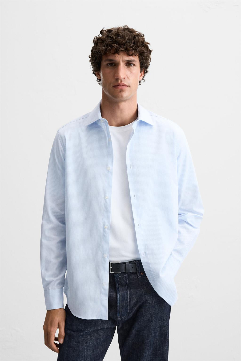 TEXTURED CHECK SHIRT - Zara фото 2