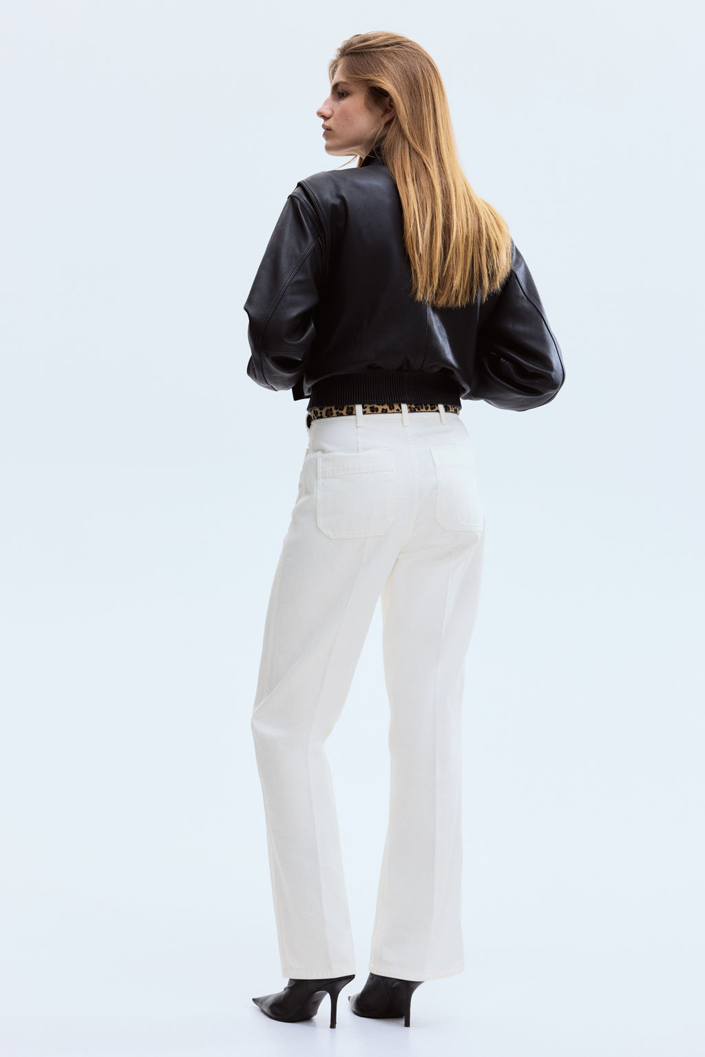 Straight Leg High Waist Jeans - H&m фото 5