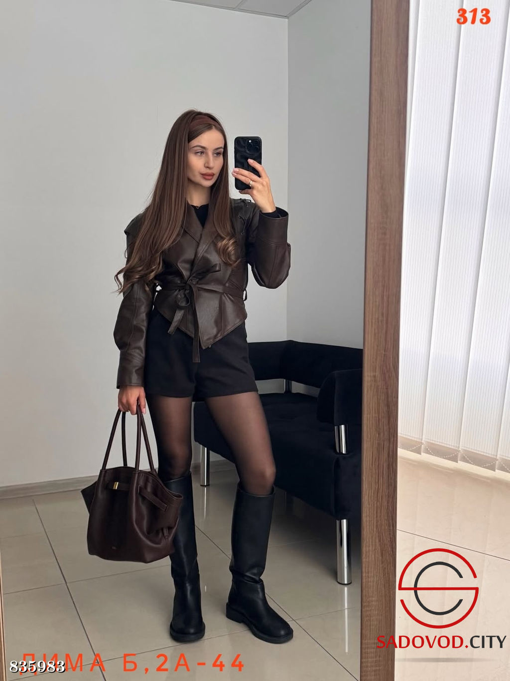Кожаная куртка весенняя - Bruno фото 2
