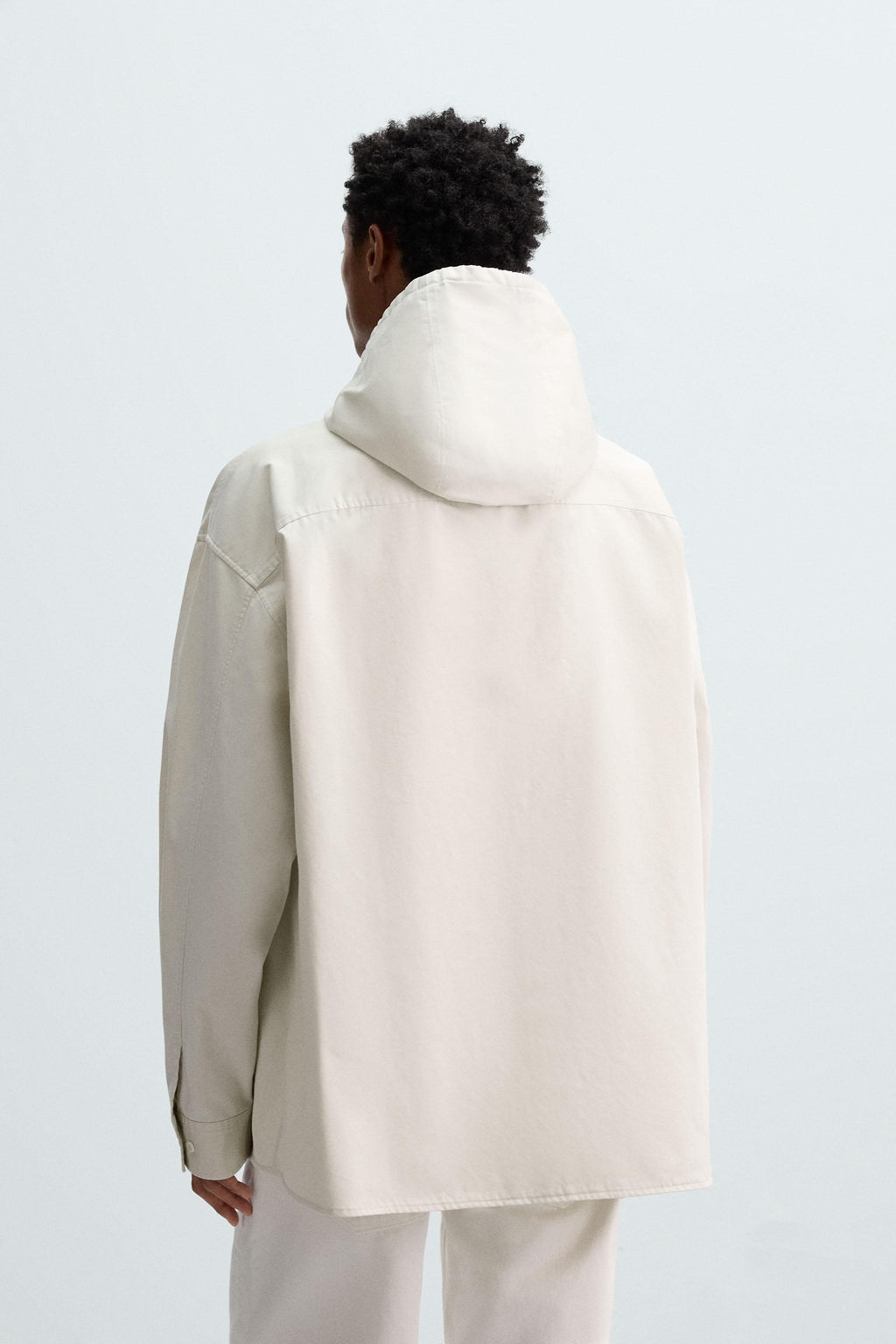 OVERSIZE FIT HOODED OVERSHIRT - Zara фото 3