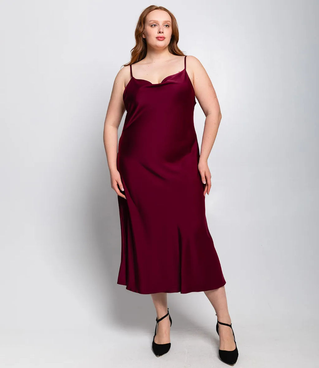 Платье #БШ2419, бургунди