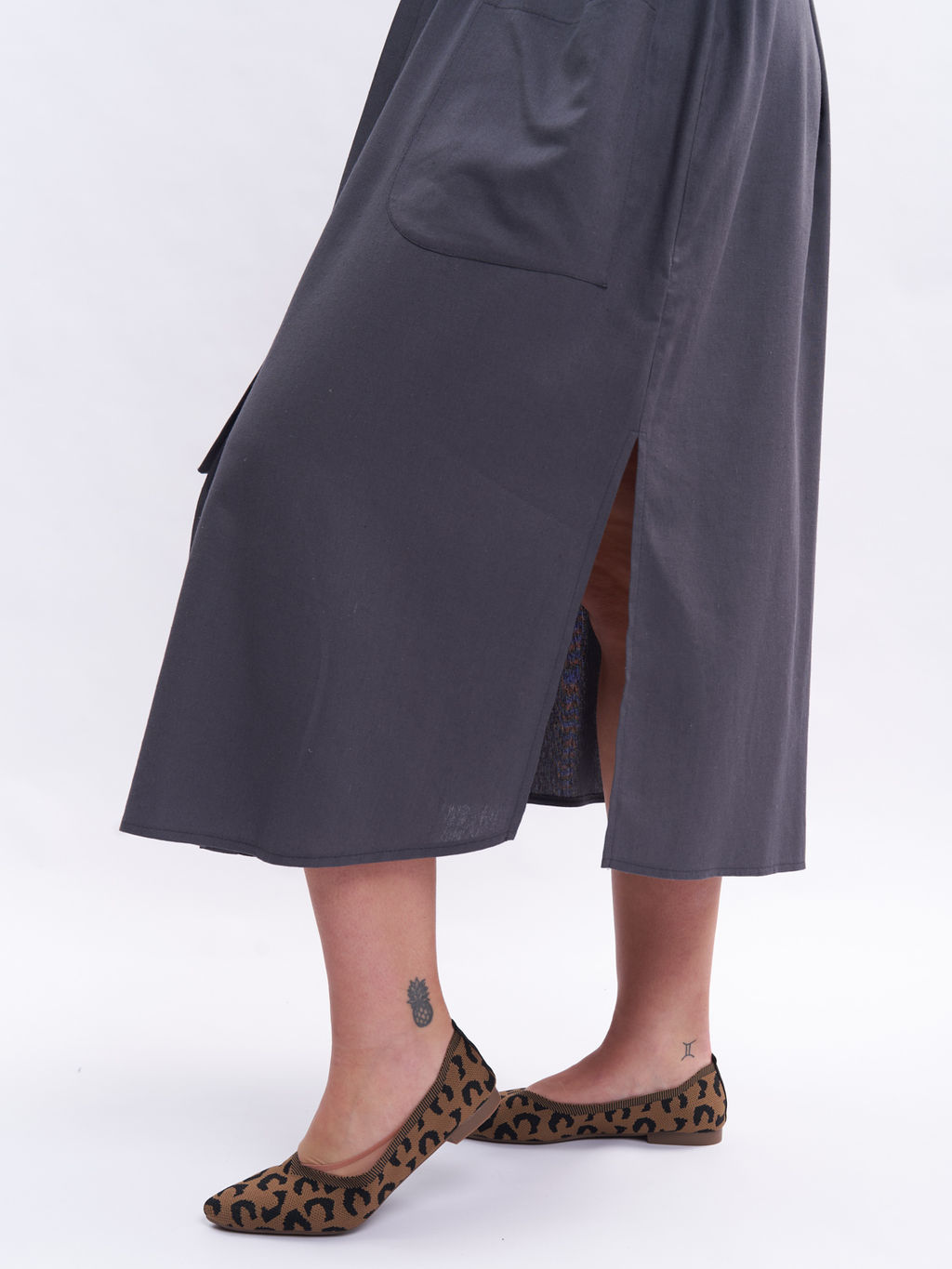 Платье-рубашка из льна TPP39352GRY23