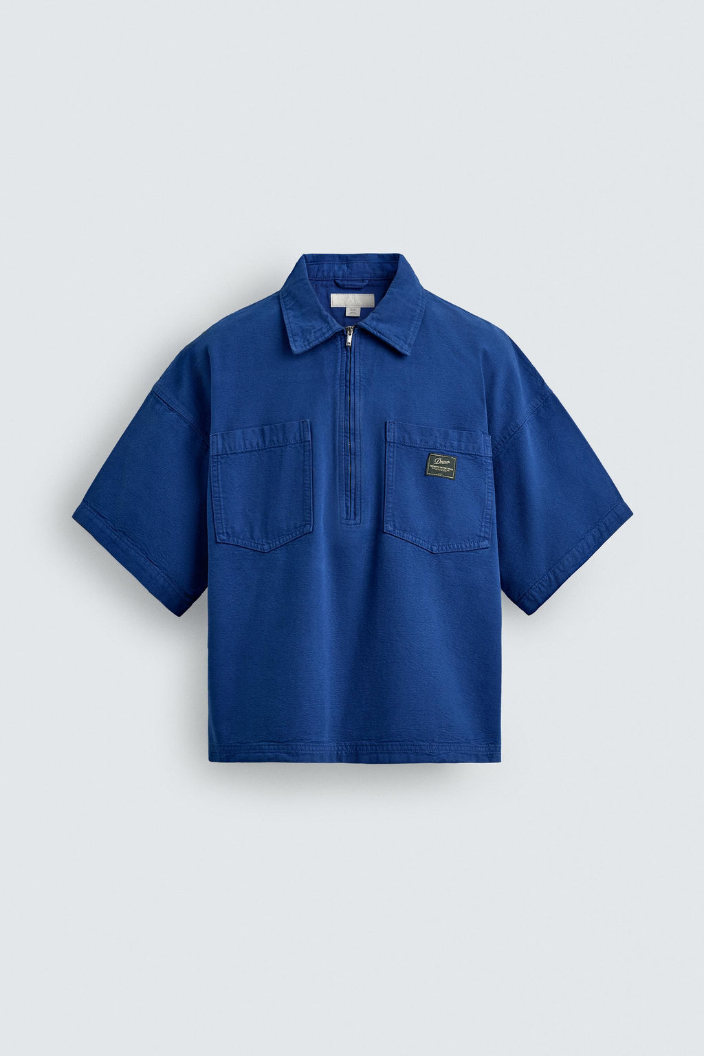 POLO BOXY FIT LAVADO / Azul?n - Zara фото 7