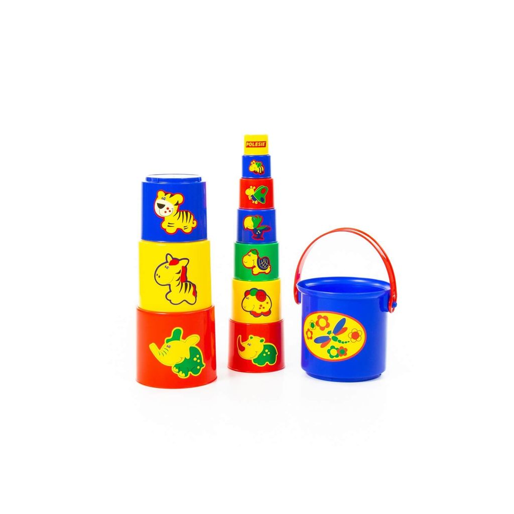 Занимательная пирамидка №3 (11 элементов) (в сеточке) - Полесье фото 6