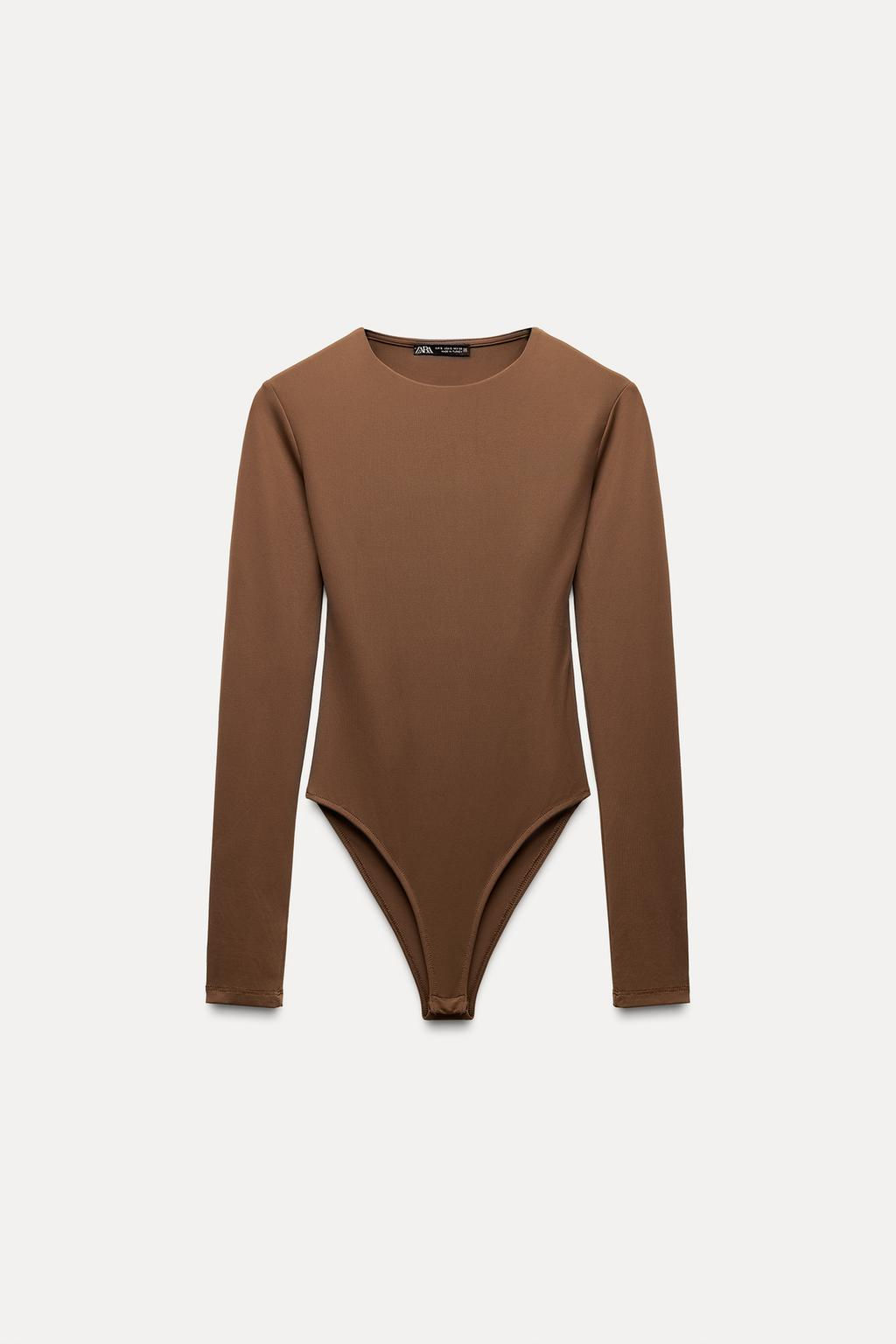 LONG SLEEVE POLYAMIDE BODYSUIT - Zara фото 8
