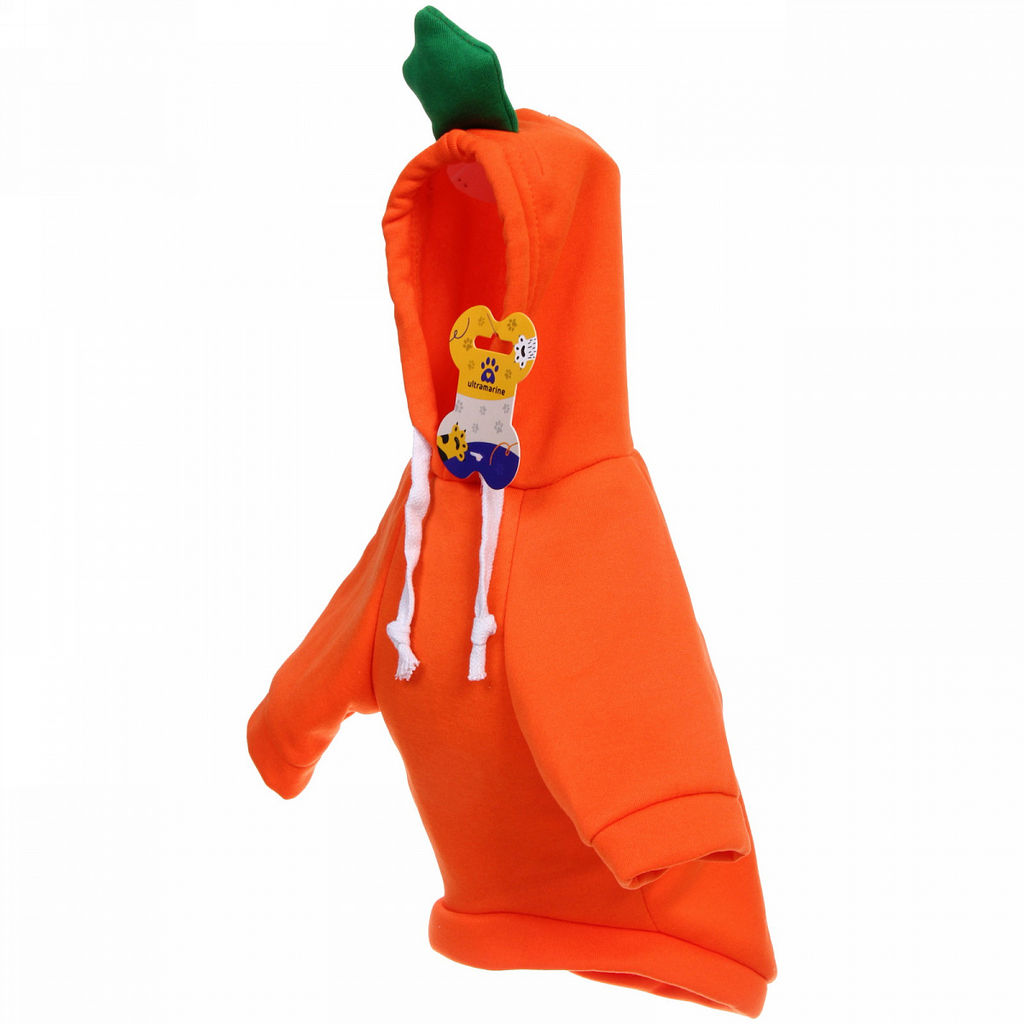 Кофта-толстовка для собаки "Wonderful style-Морковка" с капюшоном, размер 2XL (62*45*26см) Ultramarine