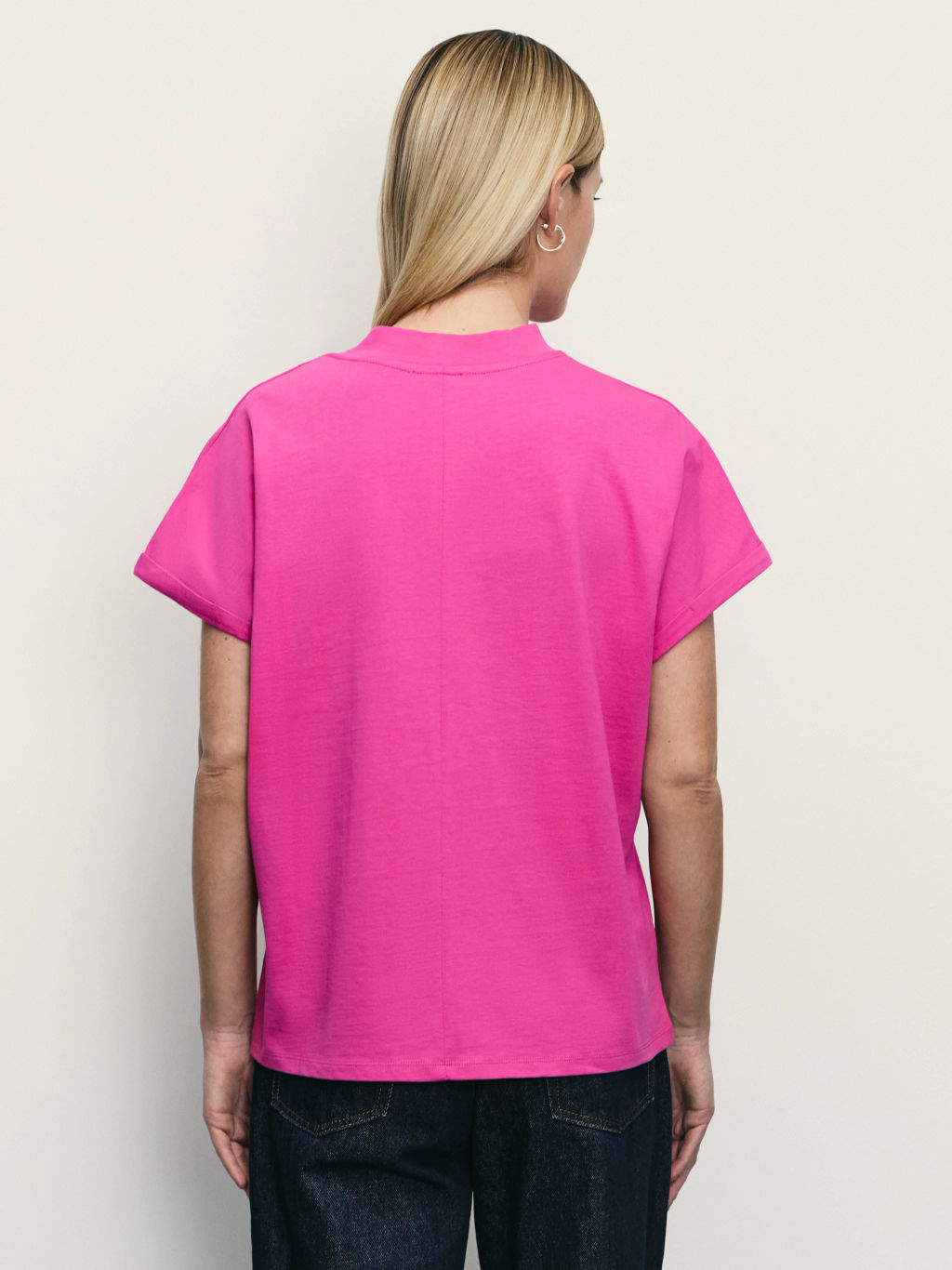 Футболка со спущенным плечом из хлопка / Zarina фото 5