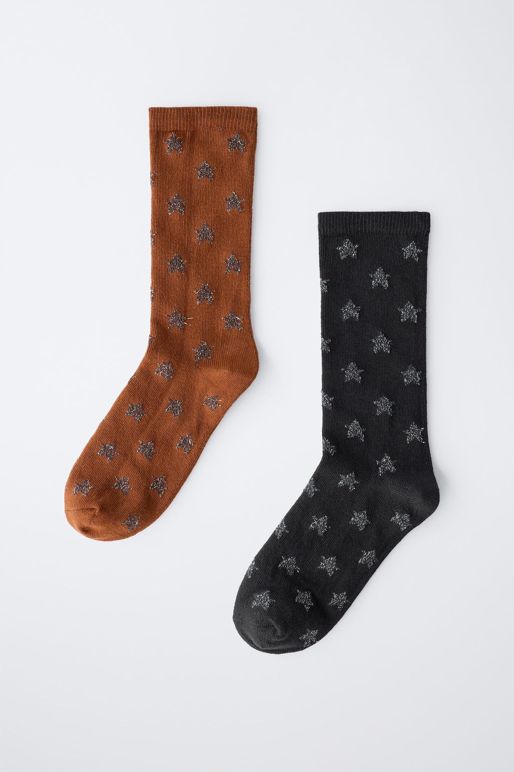 2-PACK OF LONG GLITTER STAR SOCKS - Zara фото 4