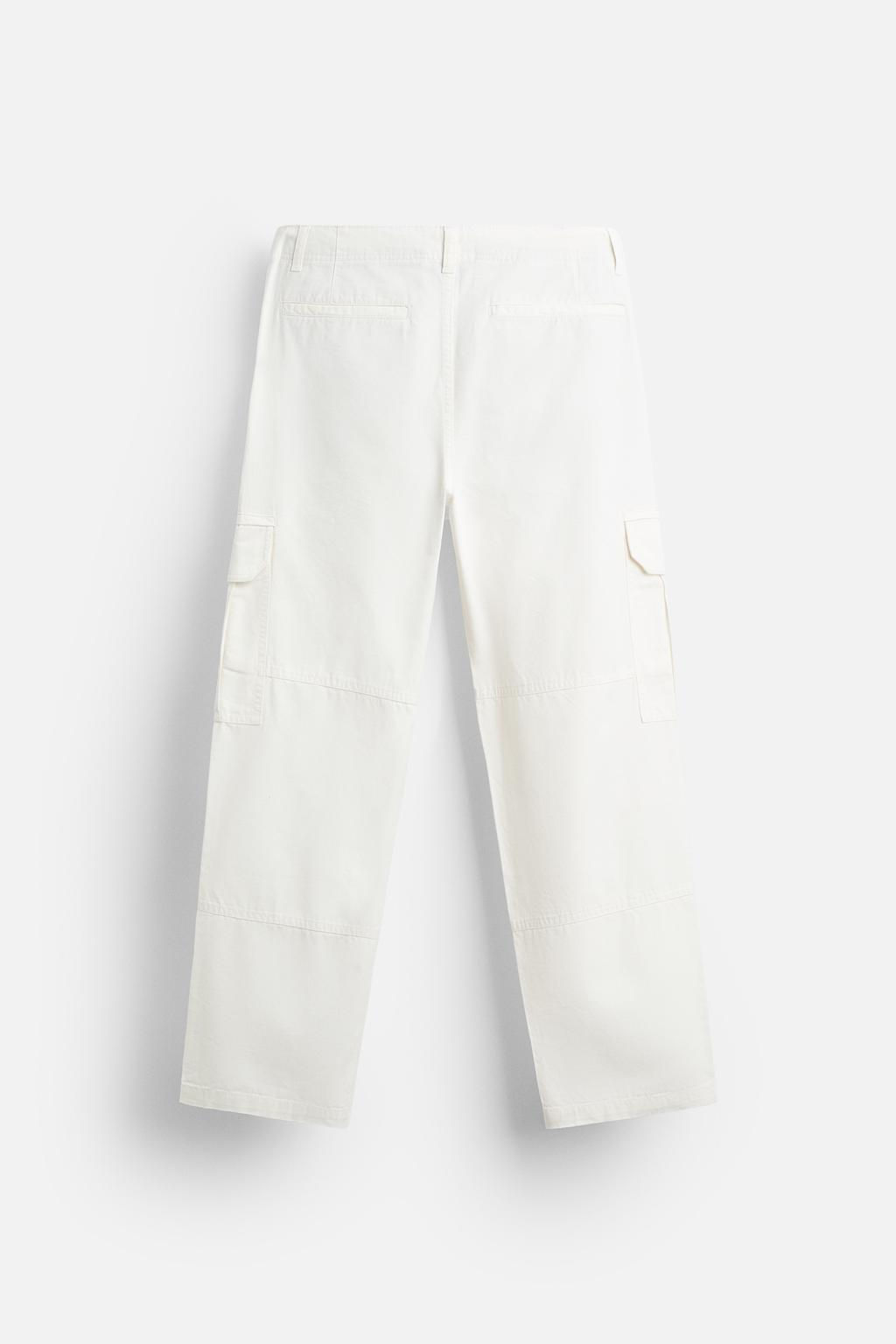 CANVAS CARGO TROUSERS - Zara фото 7