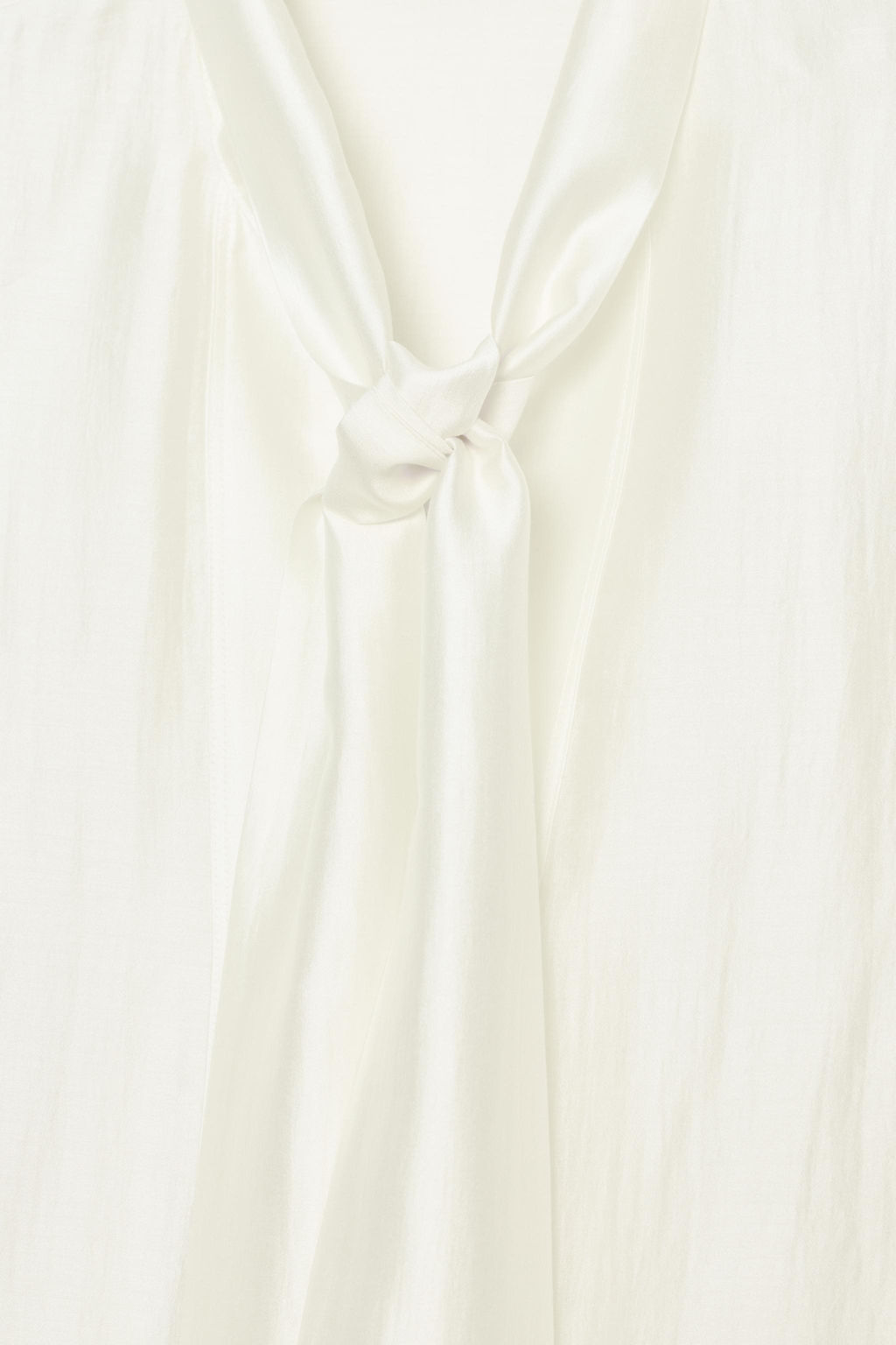 CAMISA SATINADA LAZADAS ZW COLLECTION / Blanco roto - Zara фото 8