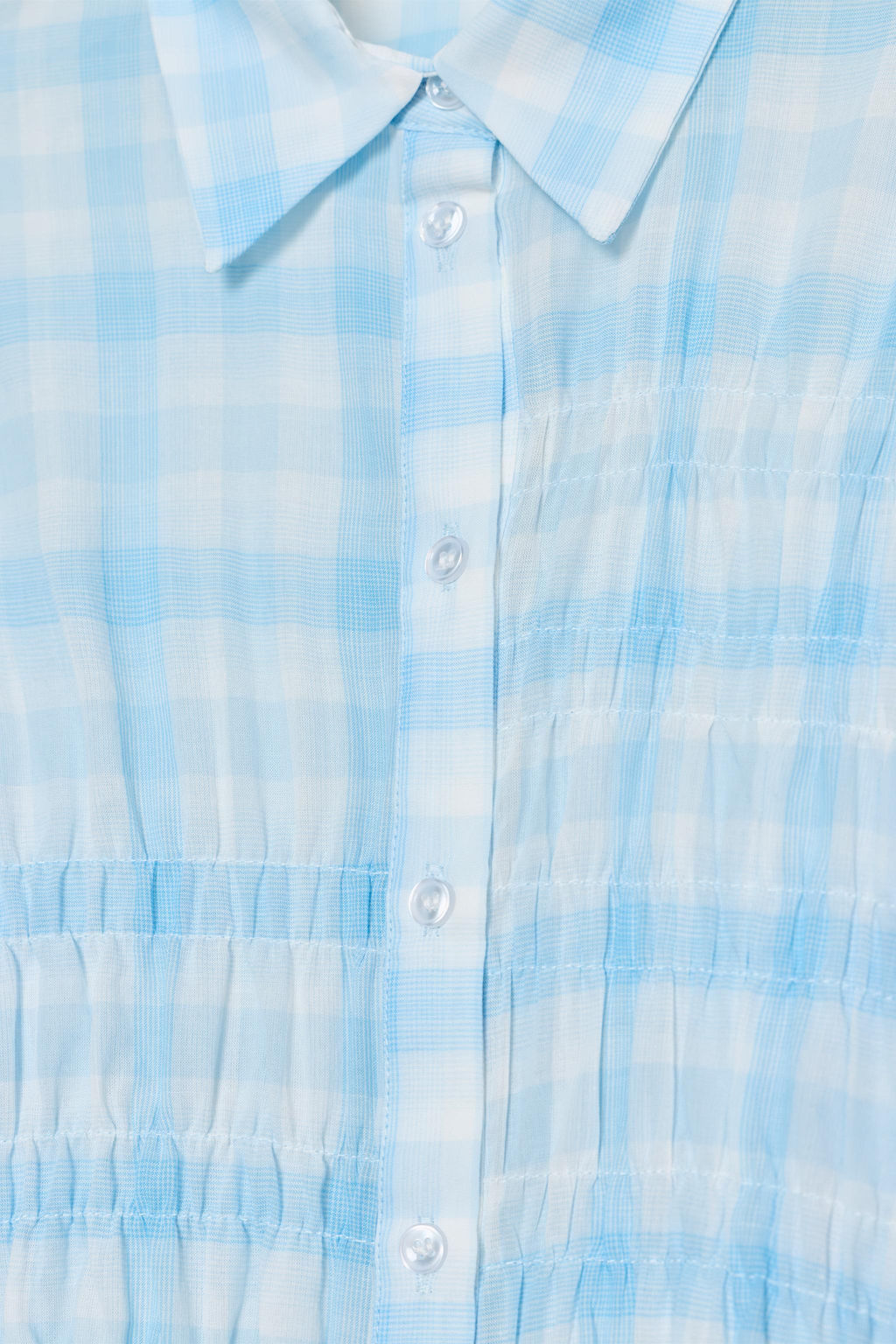 CHECK SHIRT WITH ELASTIC TRIMS - Zara фото 7
