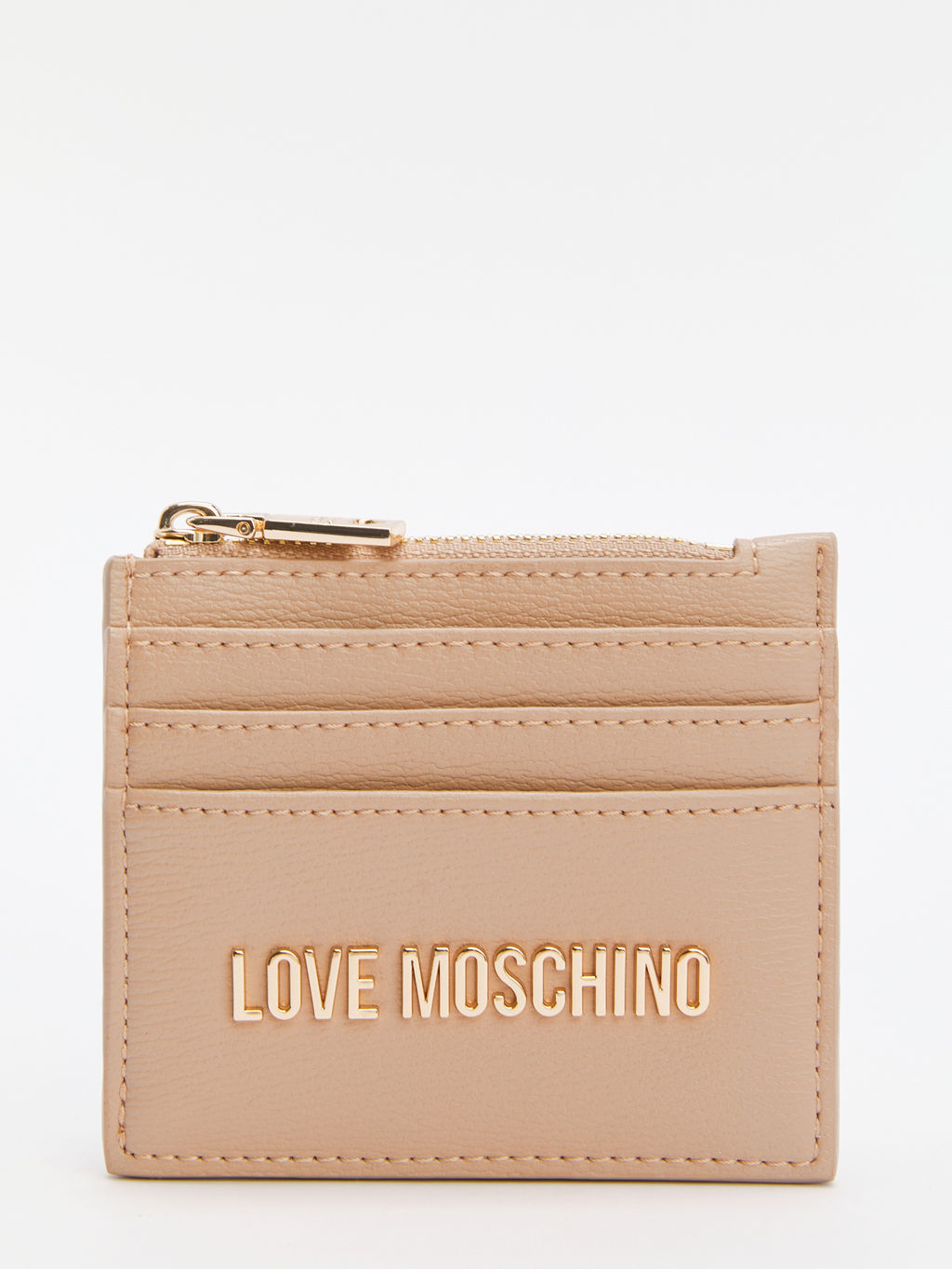 Женский картхолдер LOVE MOSCHINO SLG SIGNATURE Артикул 4376409, бежевый