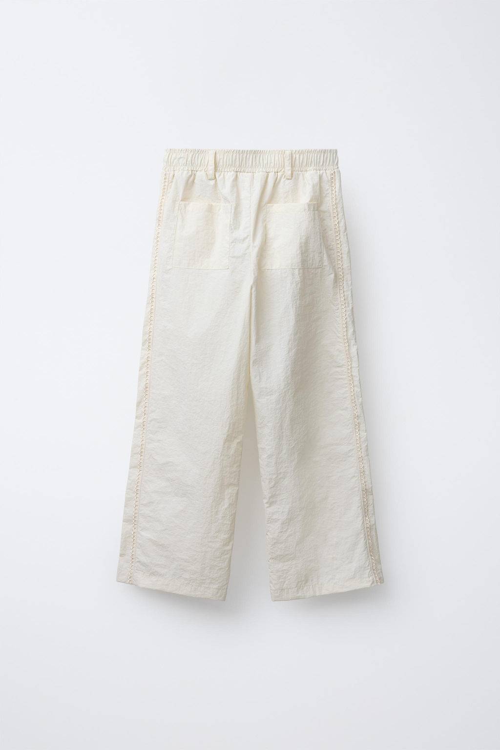 CONTRAST NYLON STRAIGHT-LEG TROUSERS - Zara фото 2