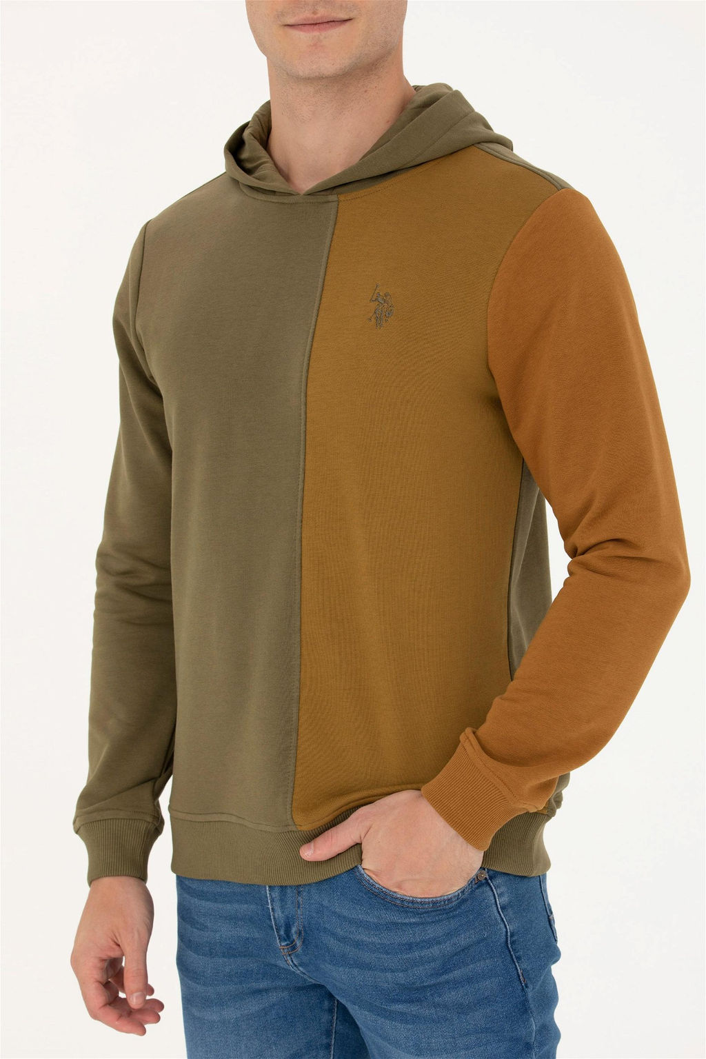 U. S. Polo Assn Мужской свитшот цвета хаки - U.s. polo assn фото 14